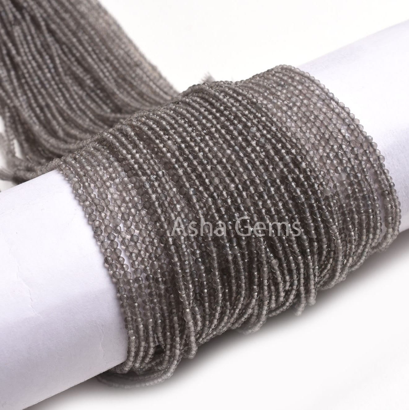 2.2 mm Smoky Quartz Micro Cut faceted Gemstone beads,13" Strand Light Grey Smoky Beads, AAA Smoky Machine Cut Rondelle Faceted Bead Jewelry