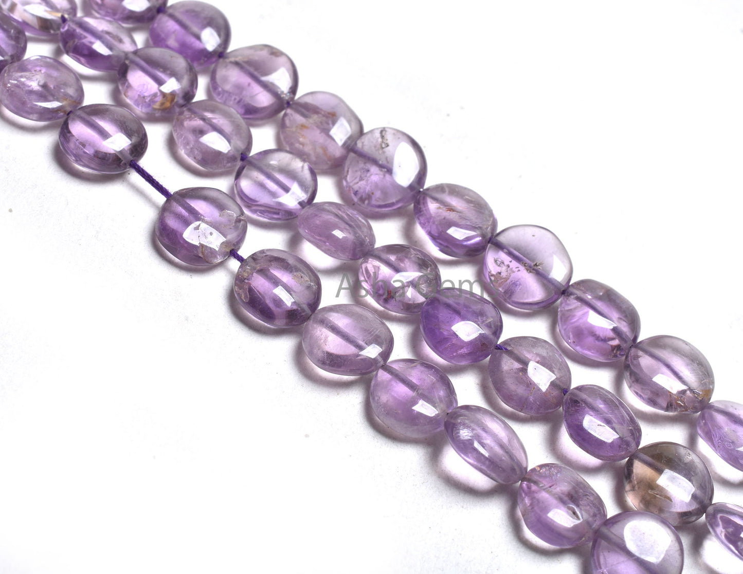 Fine Purple amethyst Smooth Coin Shape Gemstone Beads,13"Strand Amethyst Plain Handmade Coin Straight Drill Amethyst Bead Jewelry Craft SALE