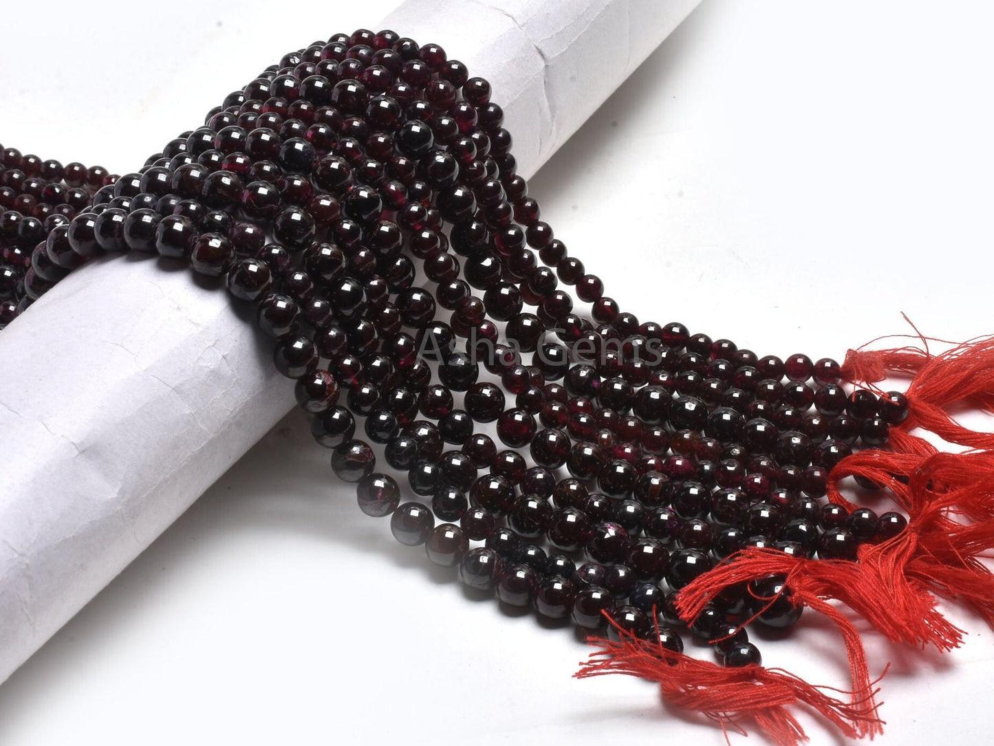 Natural Red Garnet Smooth Round Shape Gemstone Beads, Fine Garnet Beads, Garnet Plain Handmade Round Ball Beads For Necklace Jewelry Making
