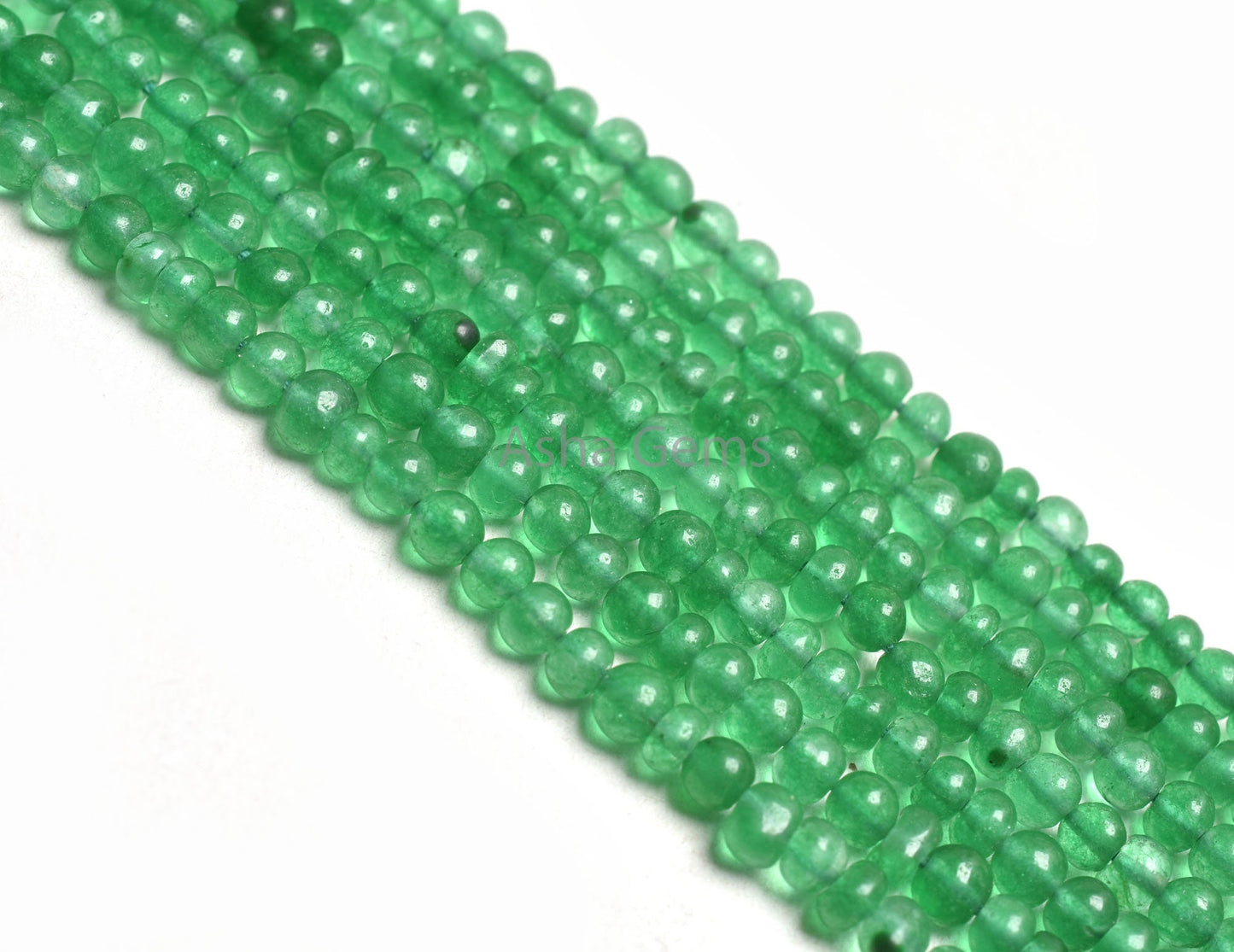 3.5 mm Green Quartz Smooth Handmade Rondelle Beads, Fine Green Quartz Smooth Gemstone Tiny Beads, Green Quartz Bead Jewelry Handicraft SALE