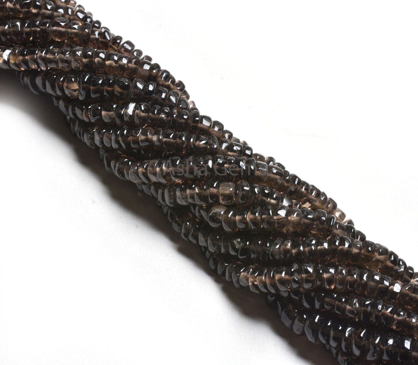 Beautiful Smoky Quartz Handmade Tyre Shape Beads,13 Inch Strand, Natural Smoky wheel shape Beads, Smoky Gemstone Beads For Jewelry Crafts