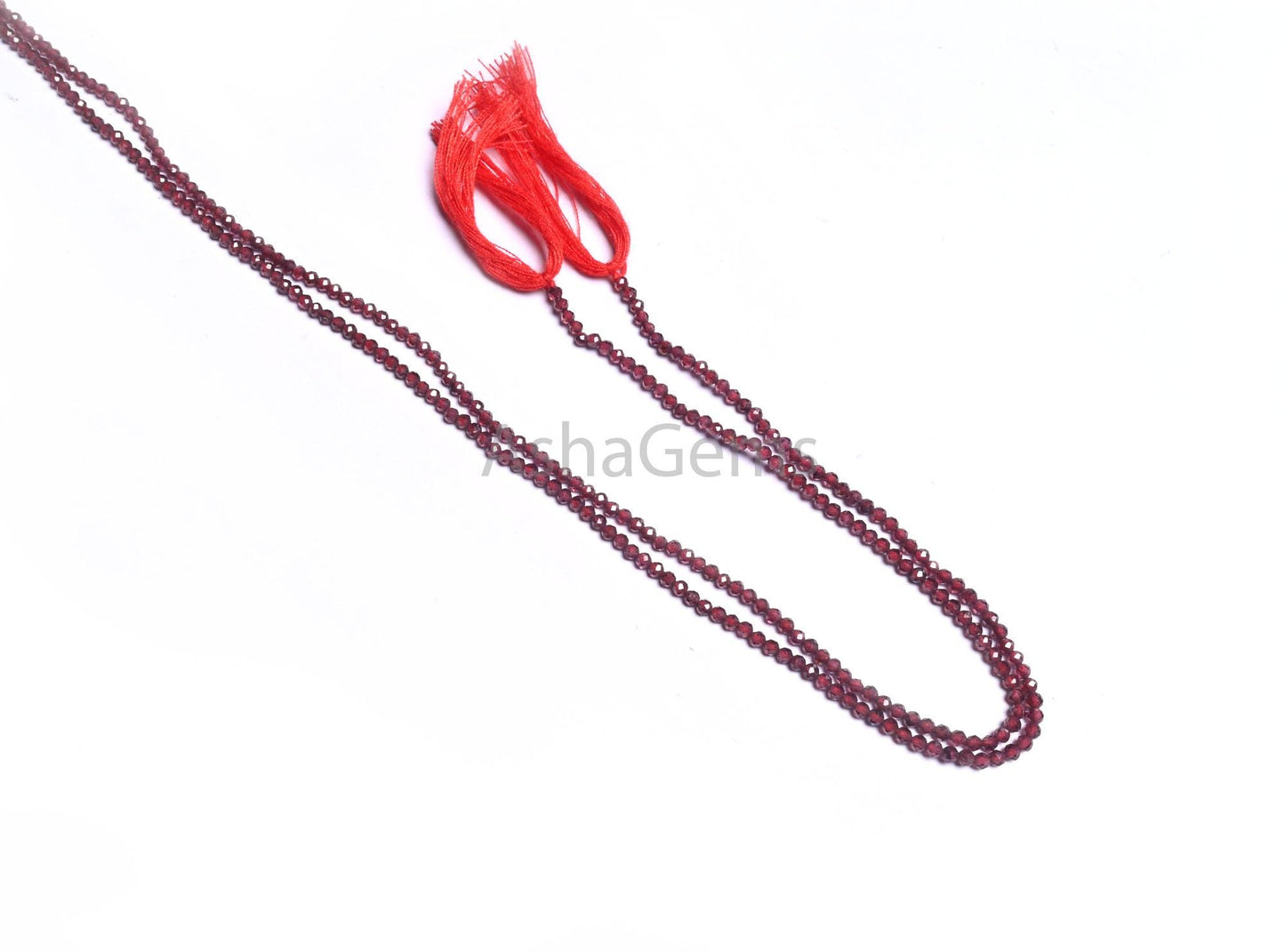 Beautiful Red Garnet Micro Cut Beads,2.4 mm Natural Mozambique Garnet Faceted Rondelle Shape Beads,12.5"Garnet Machine Cut Bead Jewelry SALE