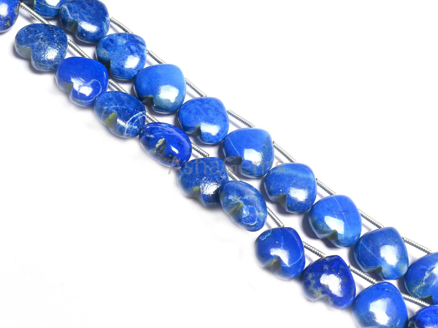 Fine Quality Blue lapis Lazuli Smooth Carving Heart Shape Gemstone Loose Beads, Natural Lapis handmade Carved Heart lapis Bead Jewelry Craft