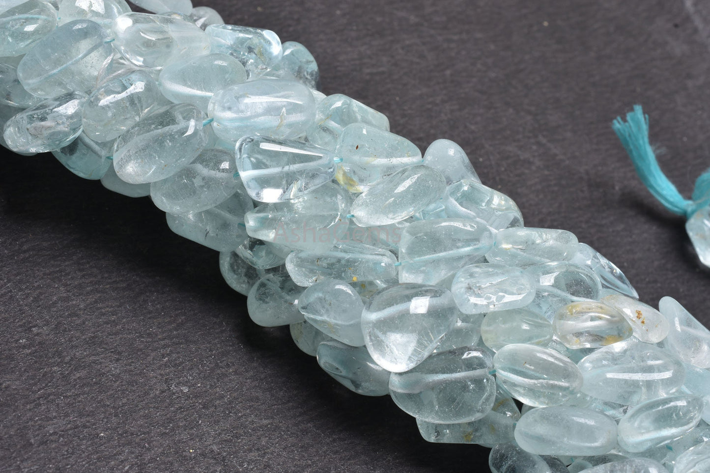 Rare Blue Topaz Smooth Nugget Shape Beads,12.5"Strand Natural Topaz Handmade Uneven Tumble Straight Drill Loose Gemstone Topaz Bead Jewelry (AG 22128)