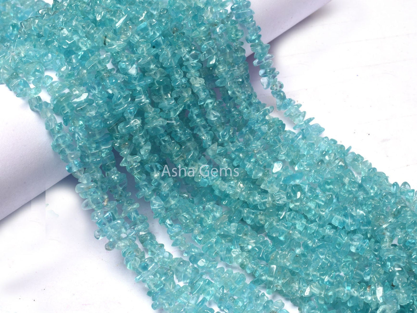 AAA Quality Apatite smooth Uncut Chip Beads Gemstone, 34"strand natural sky Blue Apatite raw Rough Beads, blue Apatite Beads Jewelry SALE