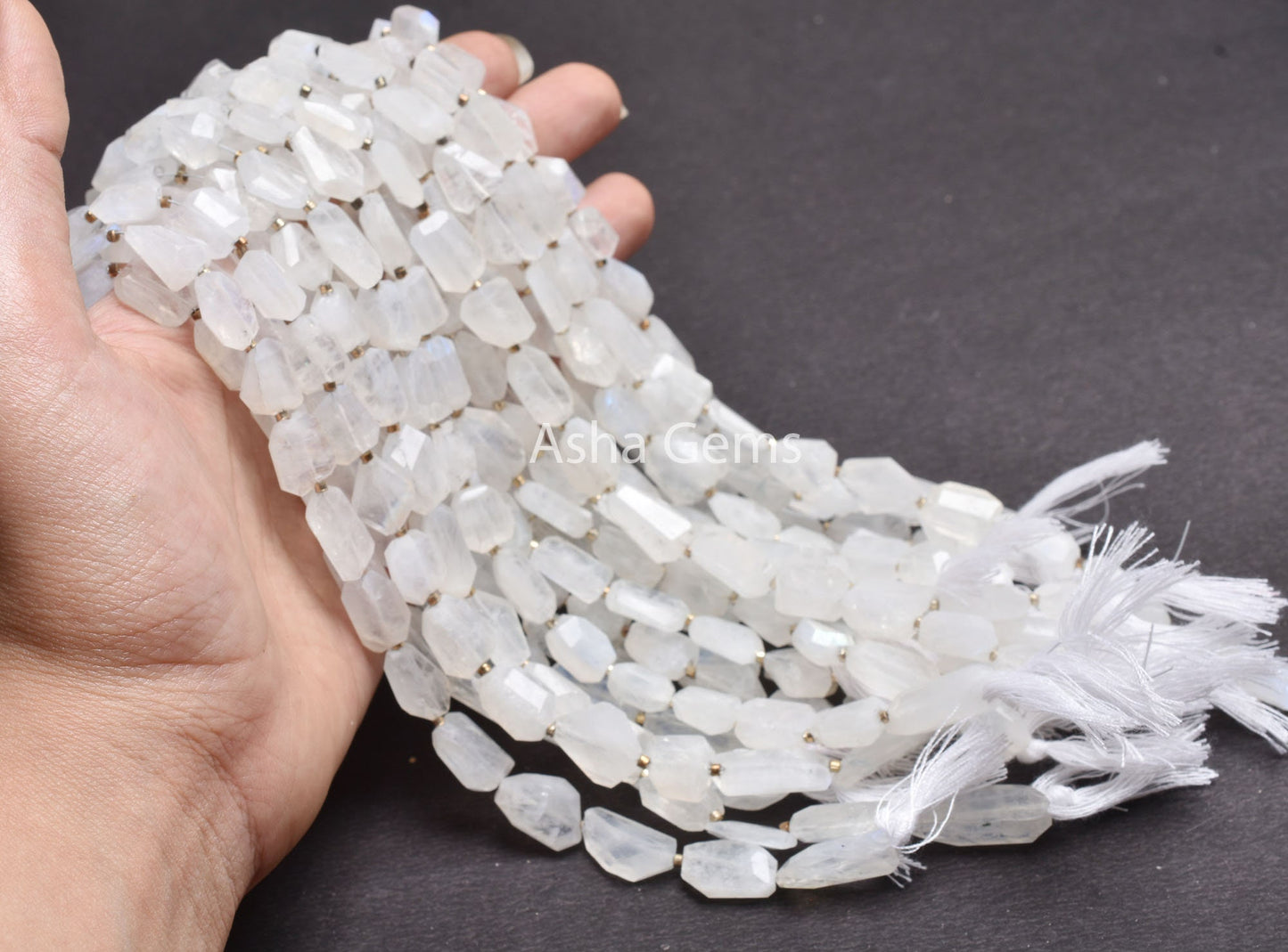 Blue Fire Rainbow Moonstone Faceted Nugget Beads, Natural Flash white Rainbow Indian Cut Nugget Gemstone Beads, Moonstone Beads Jewelry SALE