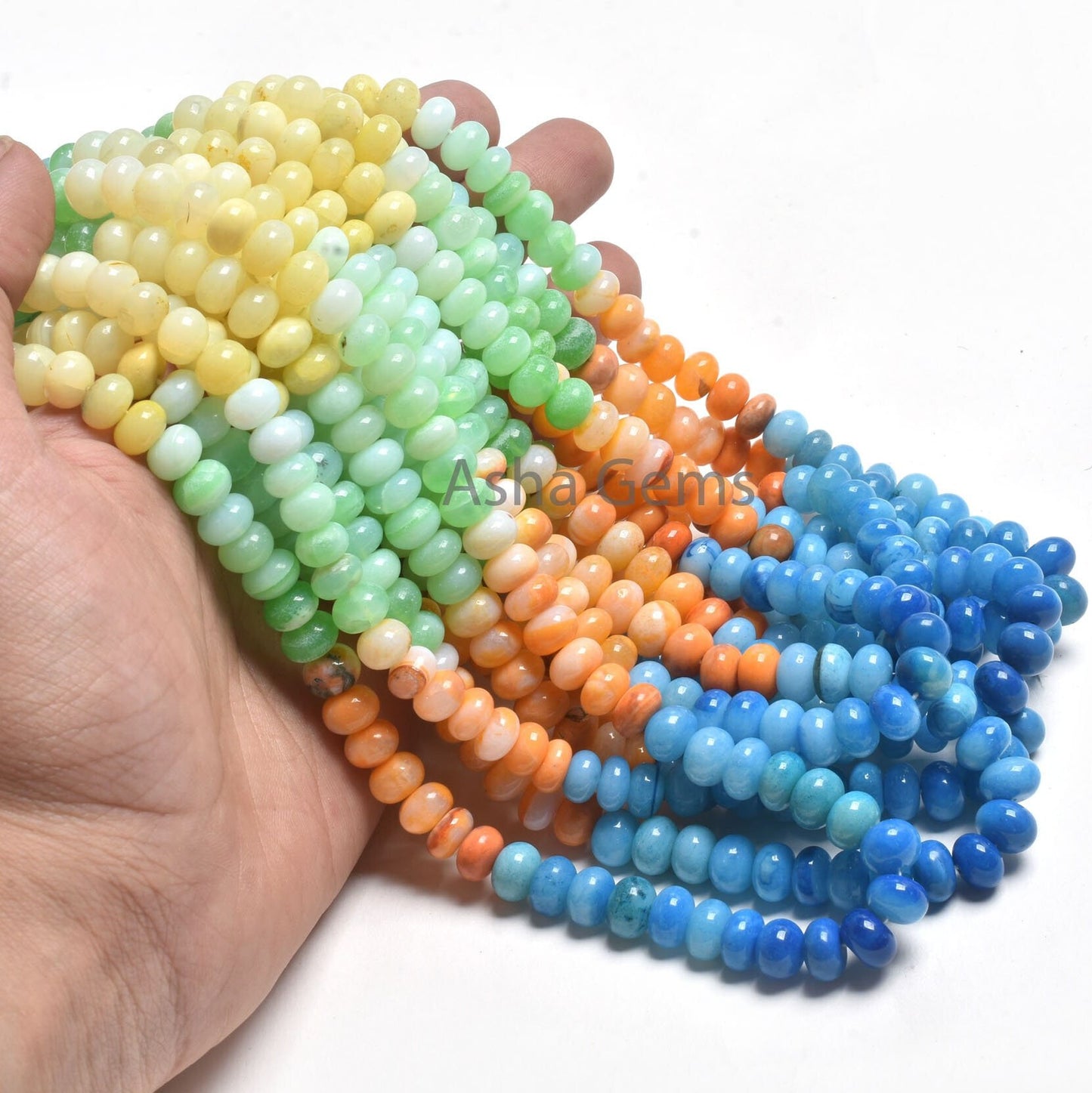 Beautiful Rainbow color Shaded Opal Rondelle Gemstone Beads, AAA Quality Multi Color Disco Opal Plain handmade Beads Opal Jewelry Craft SALE