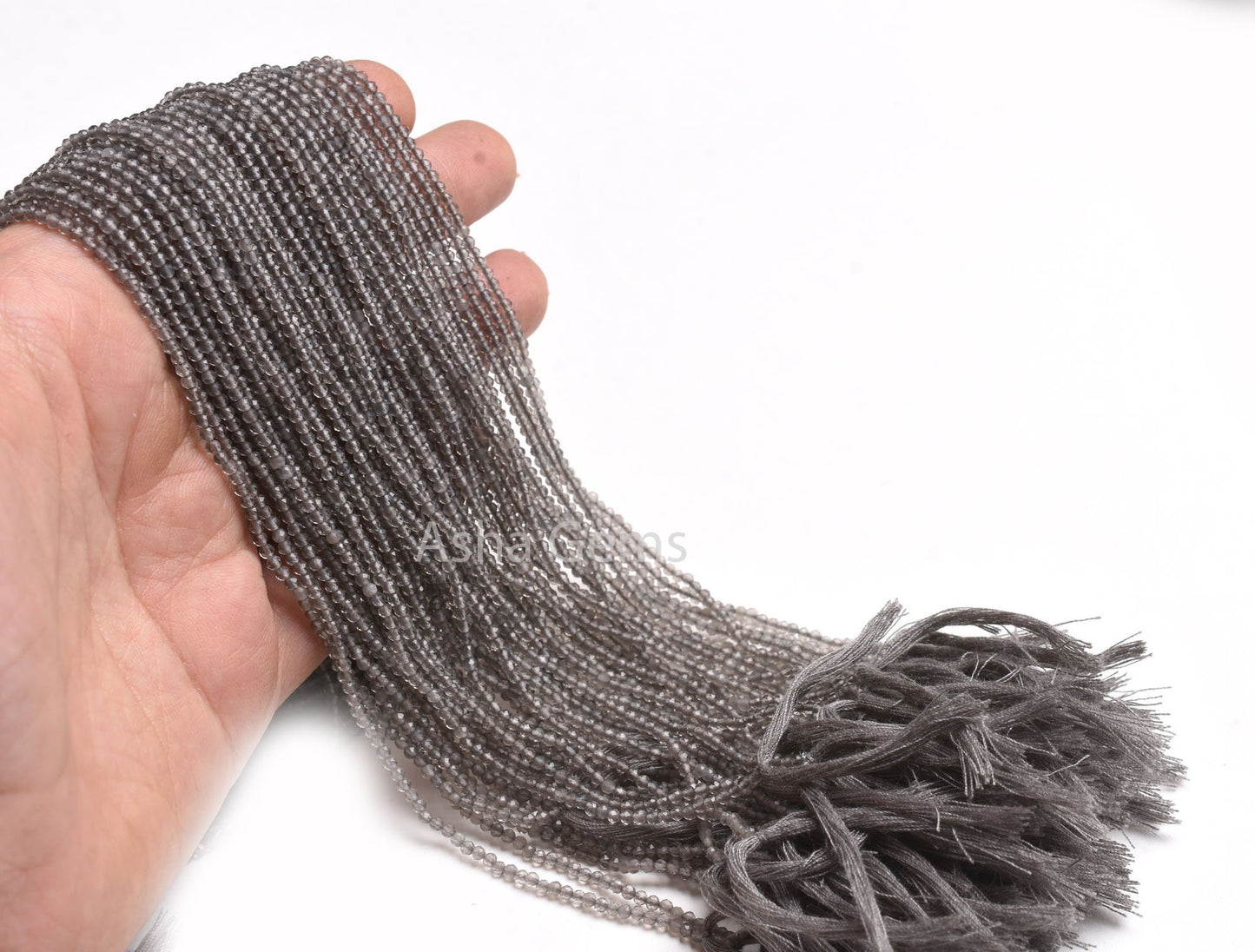 2.2 mm Smoky Quartz Micro Cut faceted Gemstone beads,13" Strand Light Grey Smoky Beads, AAA Smoky Machine Cut Rondelle Faceted Bead Jewelry