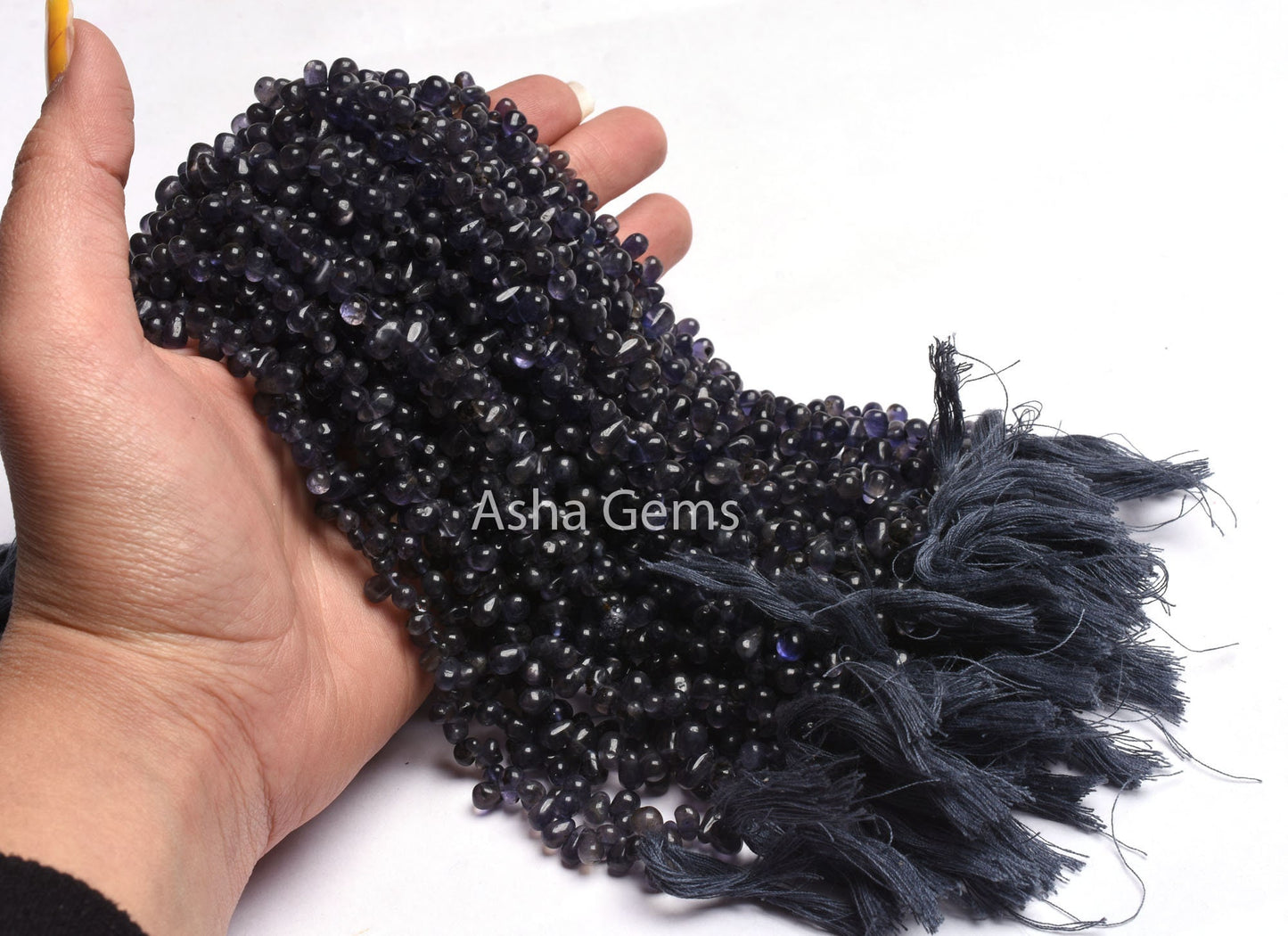 Natural Blue Iolite Smooth Drops Shape Gemstone beads, Iolite Plain Teardrop Beads Iolite Handmade uneven Drop Side Drill Beads Jewelry SALE