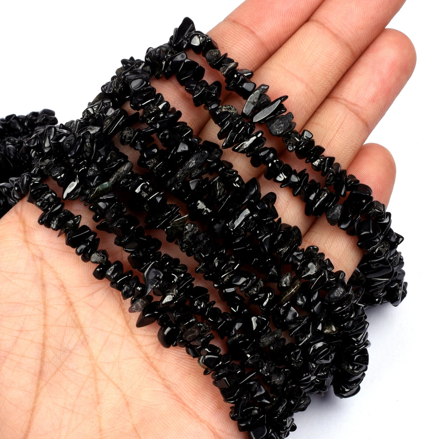 34"Strand Natural Black Tourmaline Raw Uncut Chips Beads Gemstone,Black Tourmaline Nuggets,Tourmaline Beads,Rough Polish Beads, Uncut Chips