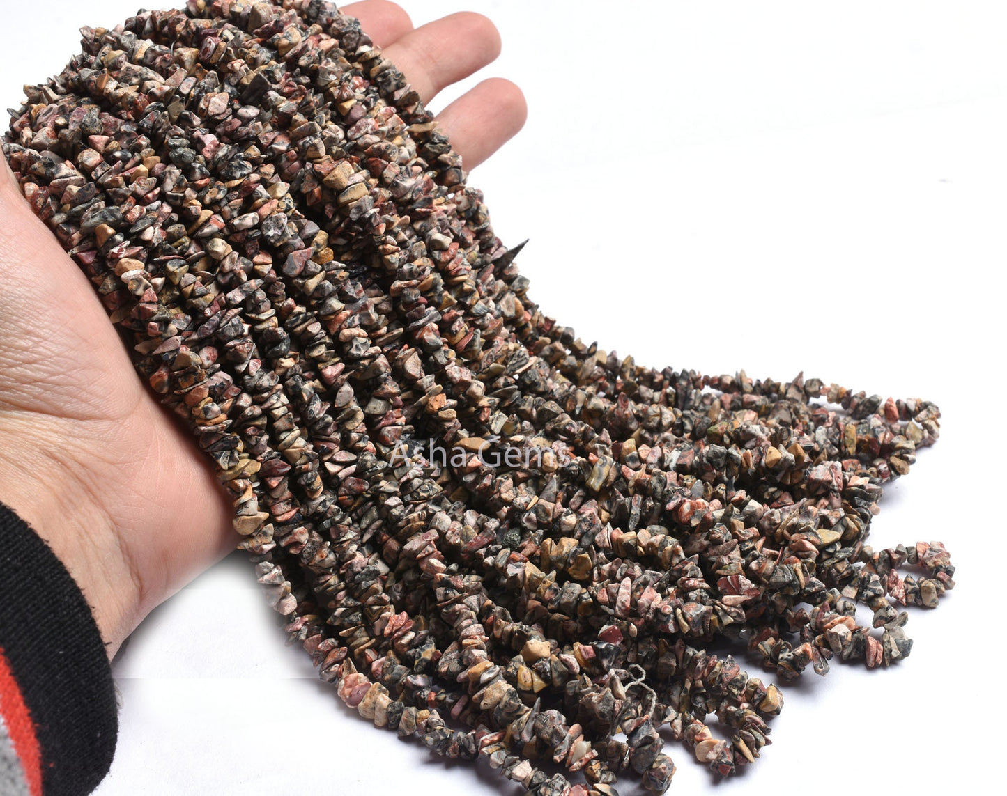 Natural Leopard Jasper Uncut Chips Gemstone Beads, 17, 34" Strand Jasper Smooth Raw Rough Nugget Beads, Fine Quality Jasper Uncut Chips SALE