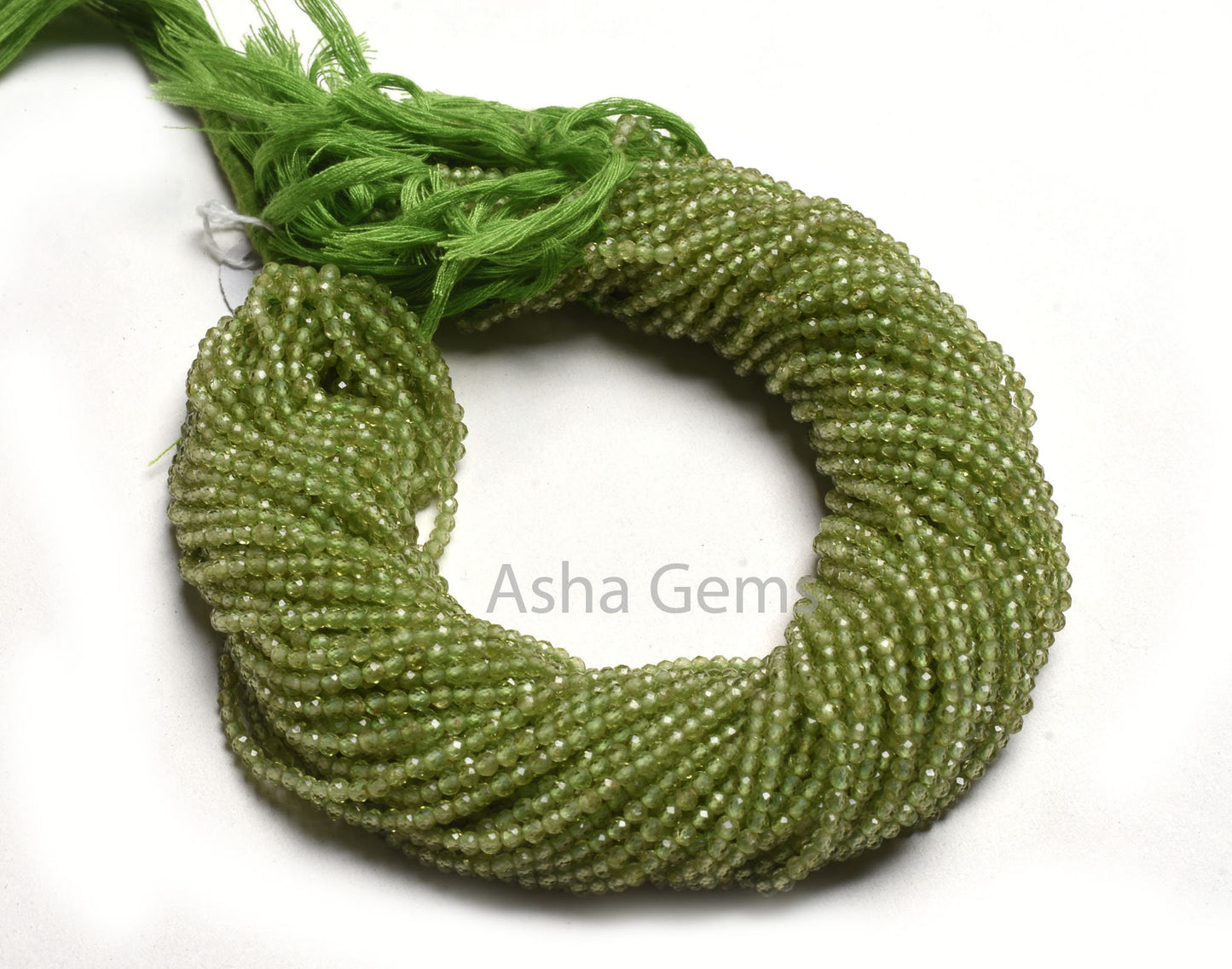 3 mm Natural Peridot Faceted Rondelle Beads, Green Peridot Machine Cut Micro Faceted Beads AAA Peridot Beads Center Drill Gemstone Bead SALE