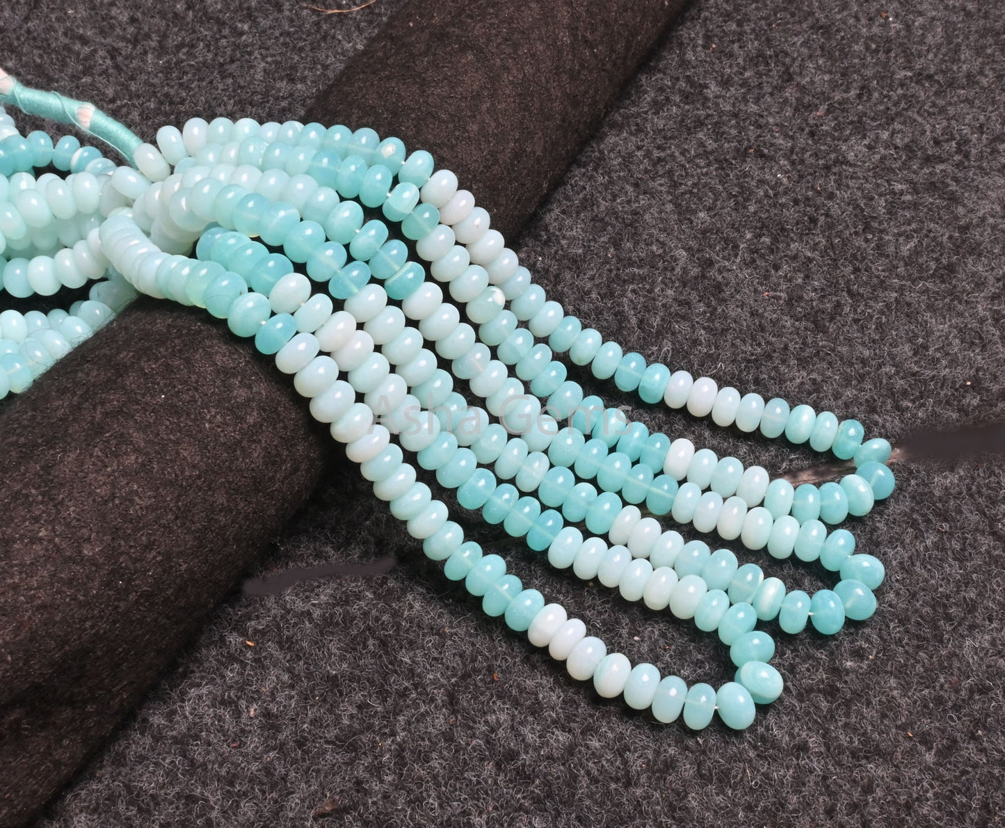 AAA Quality Sky Blue Peru Opal Rondelle Shape Smooth Beads, Beautiful Peruvian Opal Shaded Smooth Gemstone Bead Necklace jewelry Making SALE
