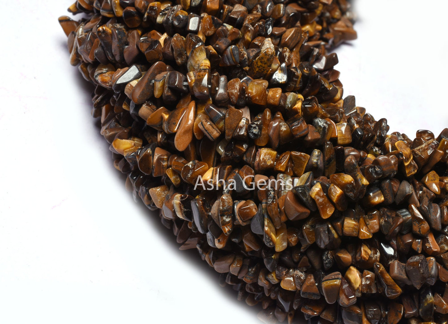 34" Strand Natural Tiger Eye Gemstone Uncut Chips Beads, Fine Quality Yellow Brown Tiger Eye Uneven Polish raw rough beads jewelry Tiger Eye