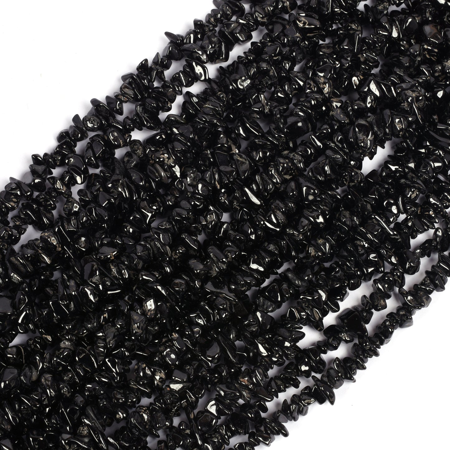 34"Strand Natural Black Spinel Uncut Chips Beads Gemstone Black Spinal Raw Rough Nugget Beads, Spinel Beads Uneven Uncut Chip Jewelry Crafts