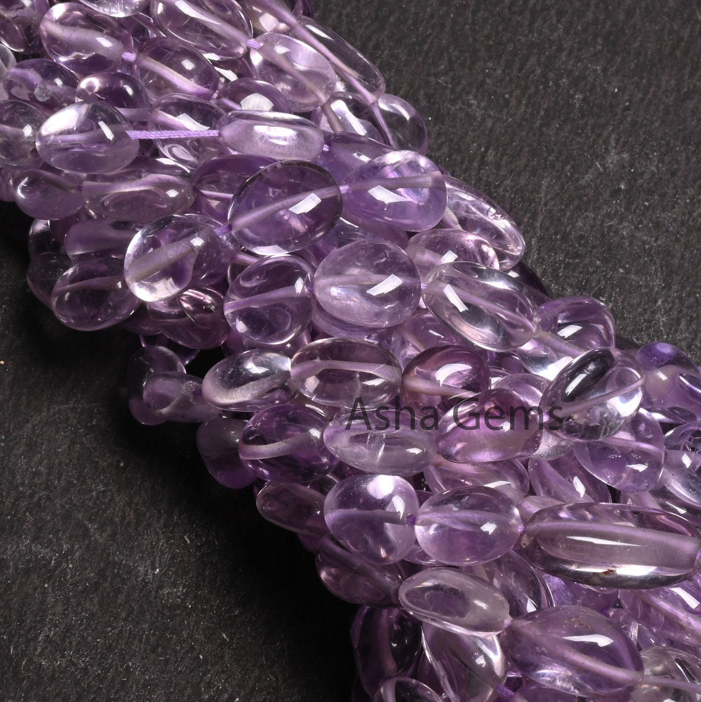 AAA Quality Pink Amethyst Smooth Nugget Gemstone Loose Bead, Natural Amethyst Tumble Handmade Straight Drill Amethyst Bead Necklace Jewelry