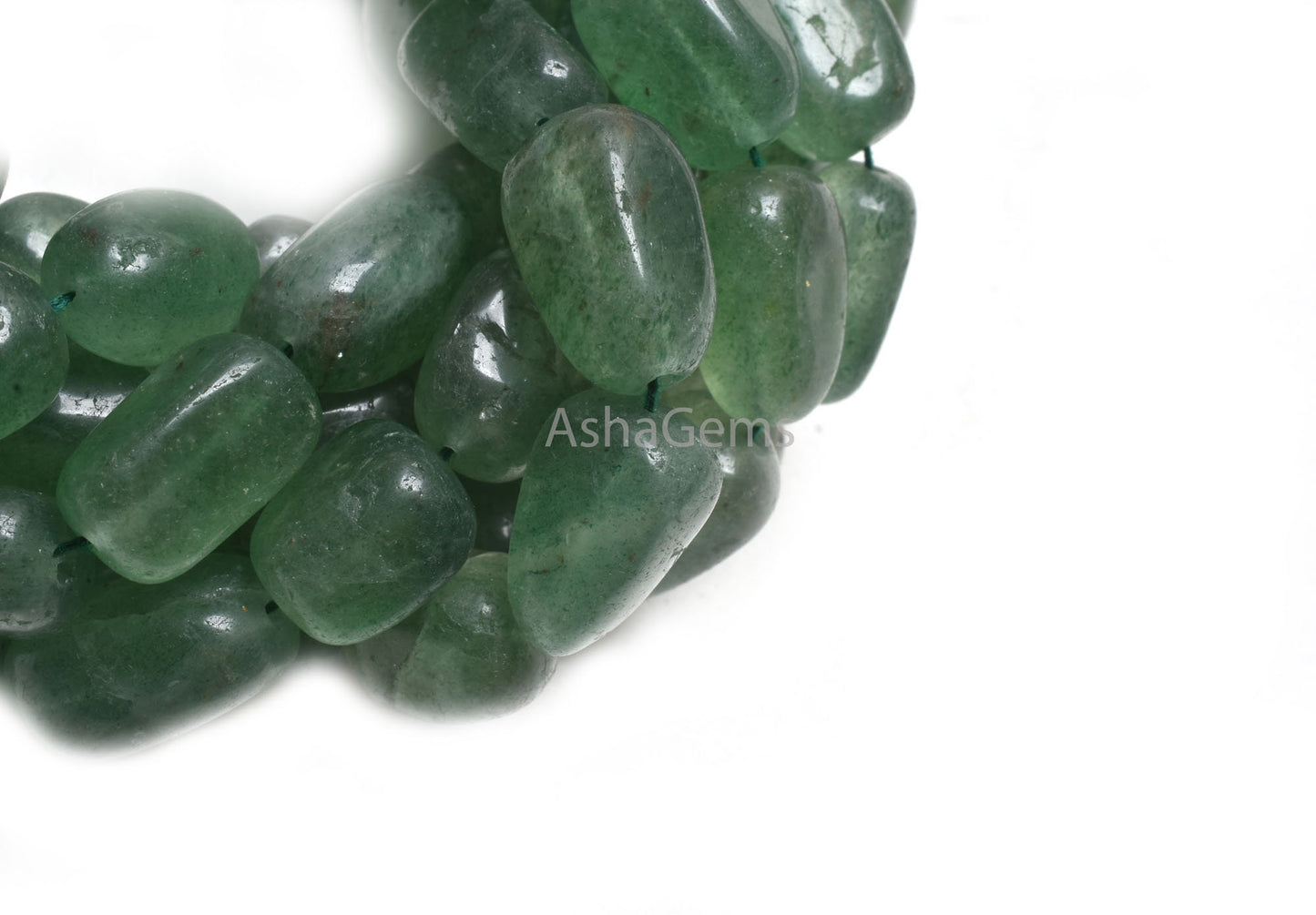 Natural Green Strawberry Quartz Smooth Nugget Shape Gemstone Beads, Strawberry Plain Uneven Big Size Nugget Tumble Bead Jewelry making Craft