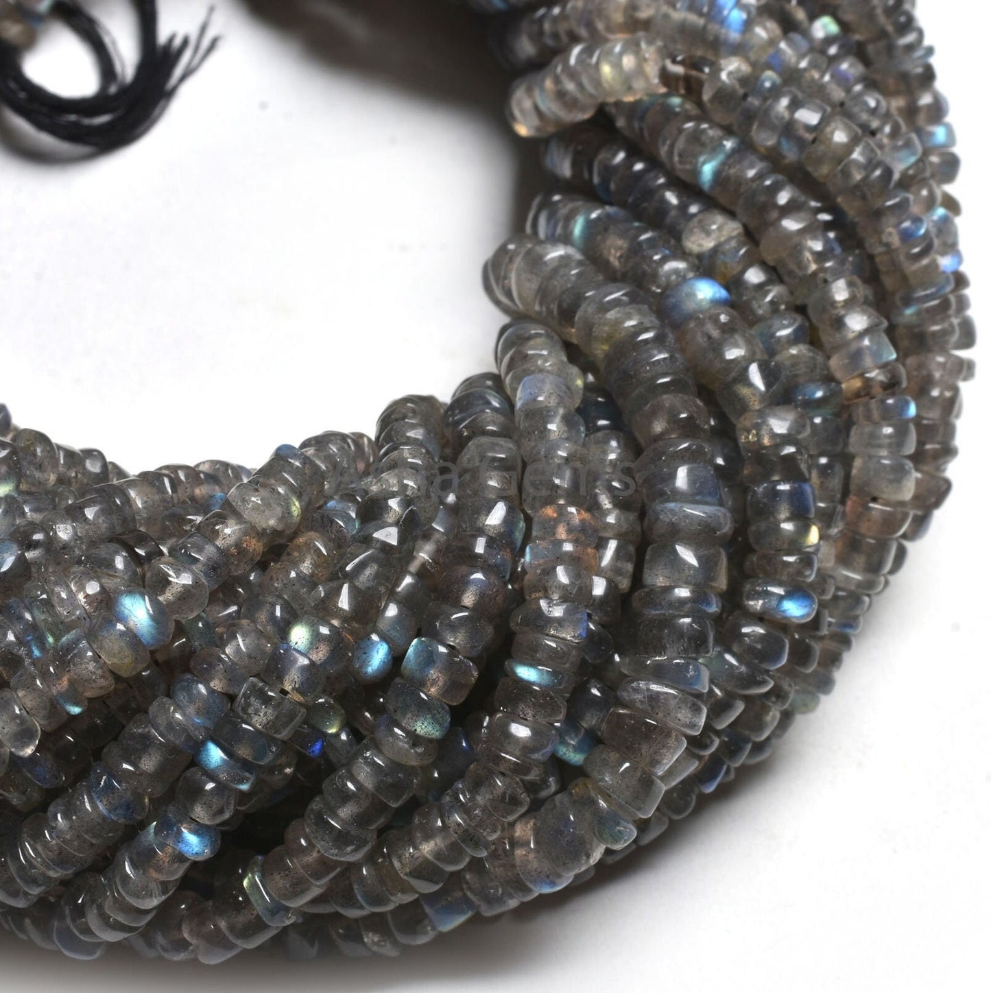 Beautiful Flashy Fire Labradorite Smooth Tyre Gemstone Beads,12" Natural Fire Black Rainbow Smooth Uneven Shape Tyre Handmade Beads Jewelry