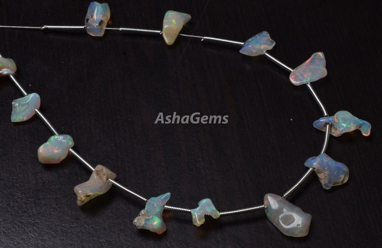 Colorful Flashy Fire Natural Ethiopian Opal Rough Beads, Ethiopian Opal Untreated Gemstone Bead, Beautiful Welo Fire Opal Raw Nuggets Beads
