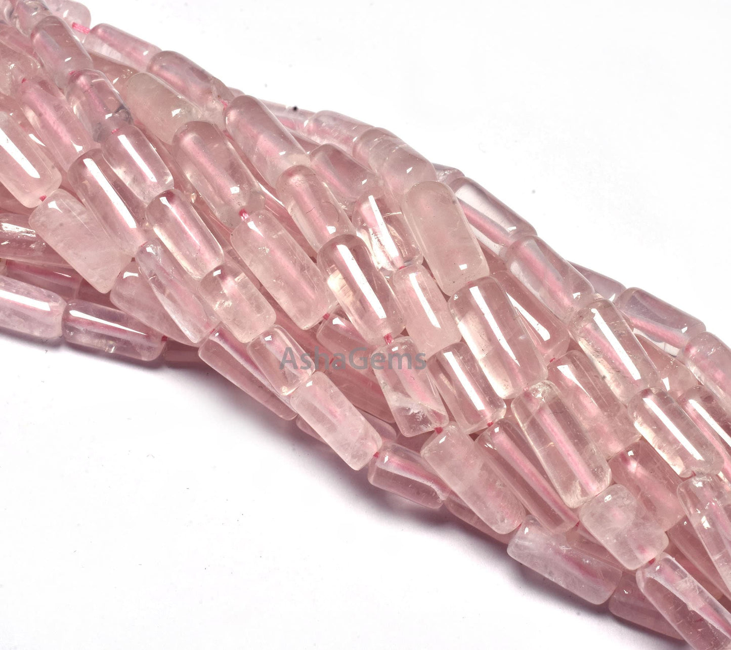 Beautiful Rose Quartz Pipe Shape Beads Natural Pink Quartz Smooth Handmade Fancy Tube Gemstone Beads Briolette Hand Cut Jewelry Beads SALE