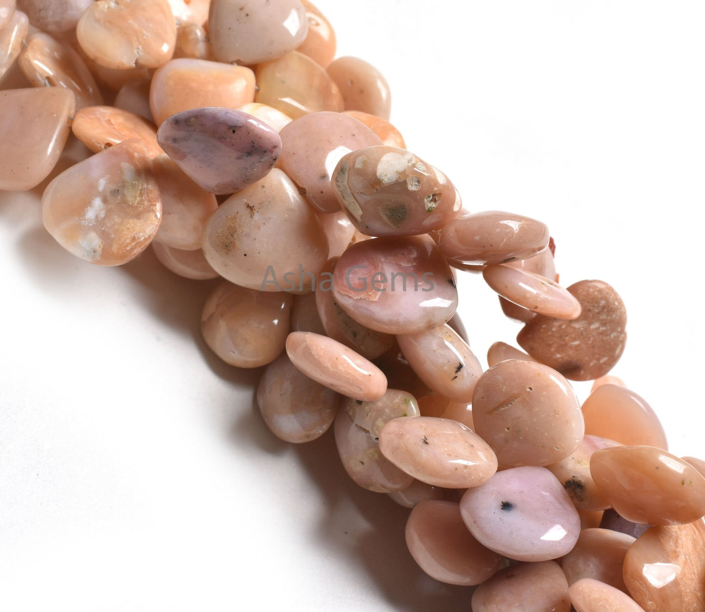 Natural Pink Opal Smooth Heart Gemstone Loose Beads, Pink Opal Beads, Shaded Pink Opal Plain Handmade Heart Shape Beads Jewelry Crafts SALE