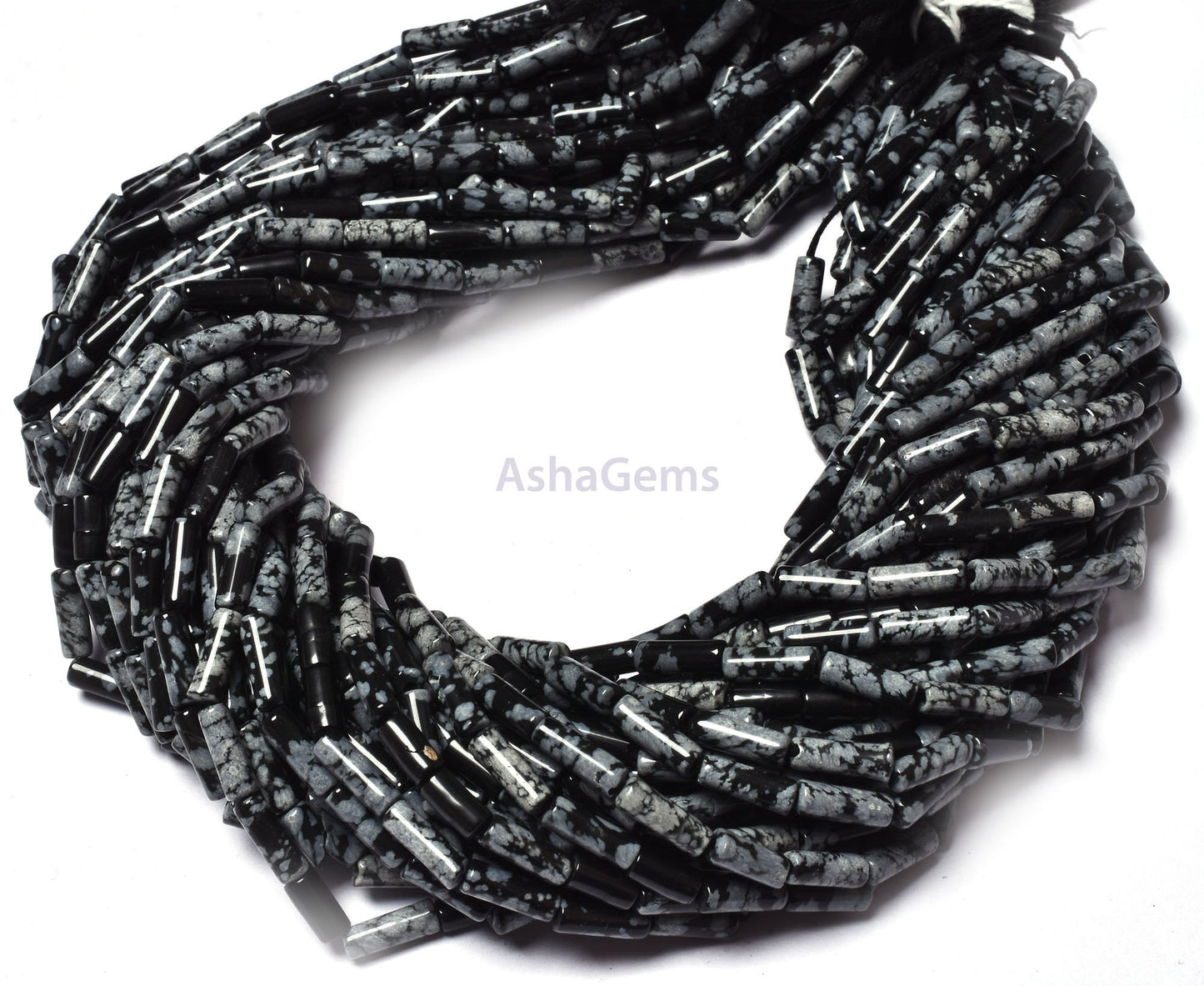Natural Black Obsidian Smooth Fancy Tube Gemstone Beads, Black Obsidian Pipe Shape Beads, Briolette Obsidian Straight Drill For Craft Sale