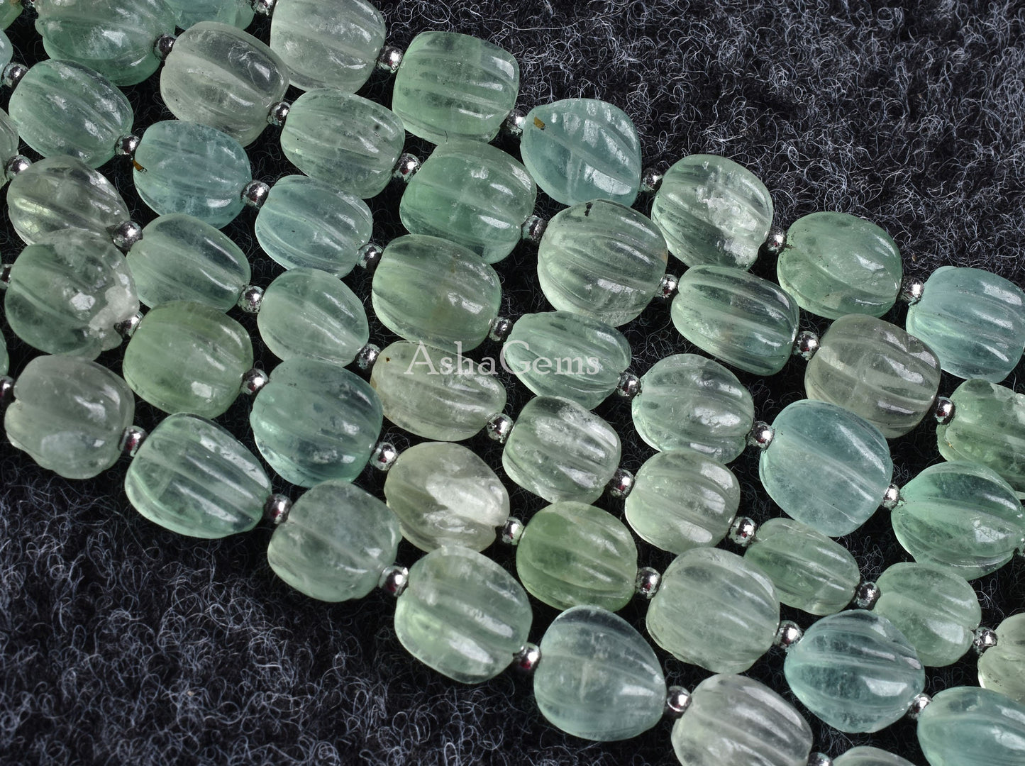 Fine Quality Green Fluorite Carving gemstone Beads,8" Strand Natural Fluorite Fancy Nugget Carved Bead, Fluorite Handmade carve Oval Beads