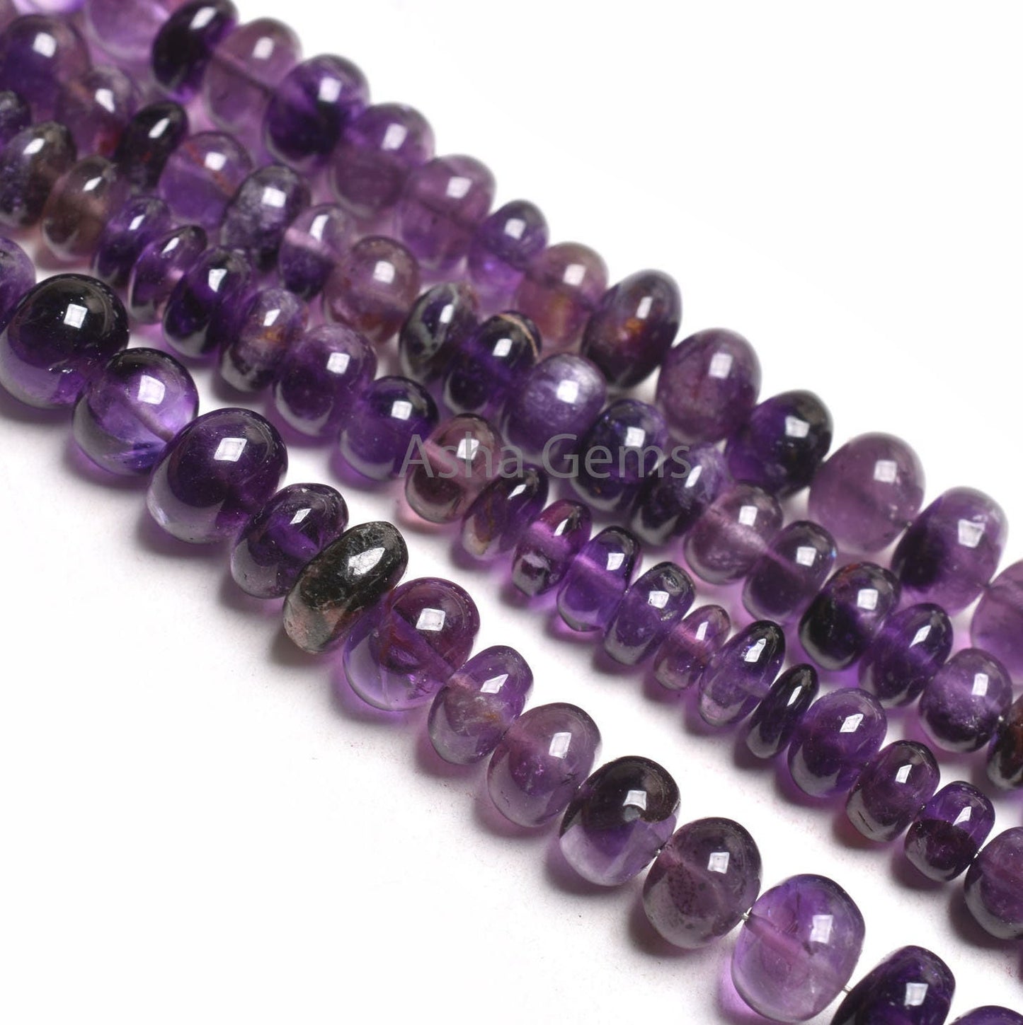 Beautiful Amethyst Smooth Rondelle Shape Beads, Natural Purple Amethyst Plain Handmade Gemstone Loose Beads Amethyst Bead Jewelry Craft SALE