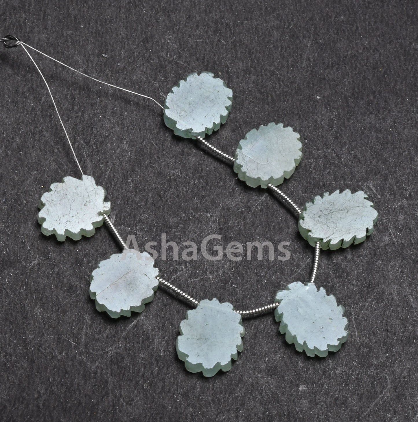 Beautiful Green Aventurine Fancy Flat Slice carving Gemstone Beads, Natural Aventurine Uneven Rough Slice handmade Carved Bead Jewelry Craft