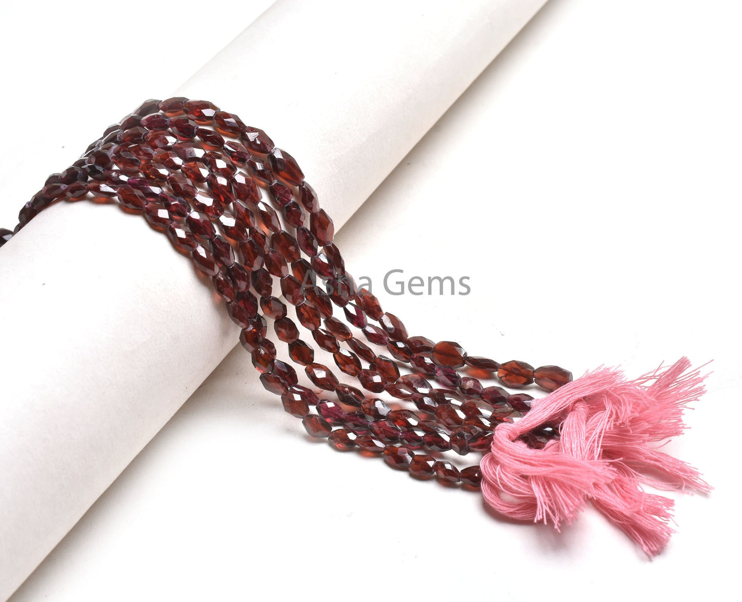 14" Strand Garnet Faceted Oval Straight Drill Beads, Natural Red Garnet Indian Hand Cut Oval Gemstone Bead, Garnet Beads Jewelry Crafts SALE