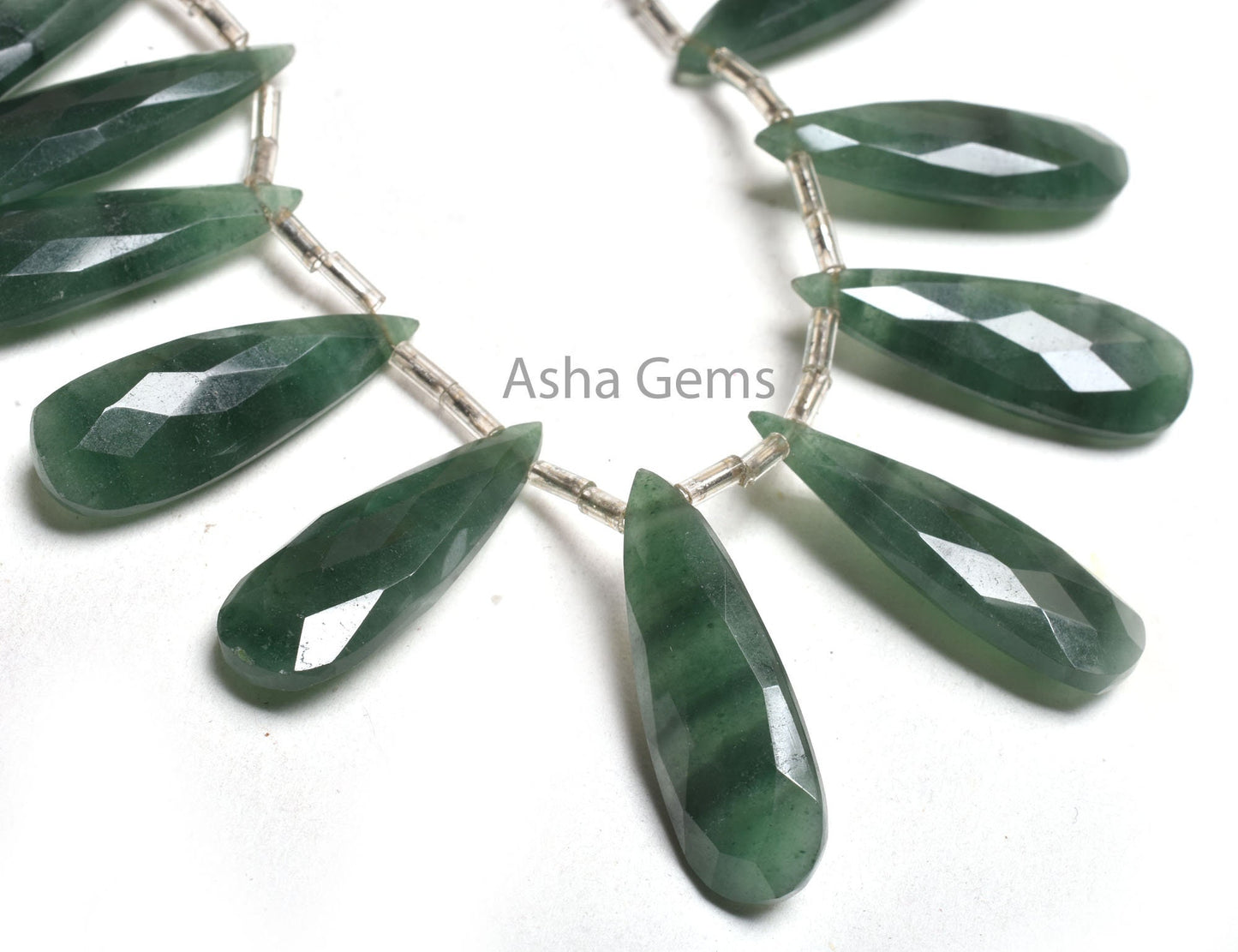 10-30mm Beautiful Green Jade fancy Long Pears Faceted Beads, Fine Jade Teardrop Briolette Side Drill Gemstone Bead Jewelry Making Craft SALE
