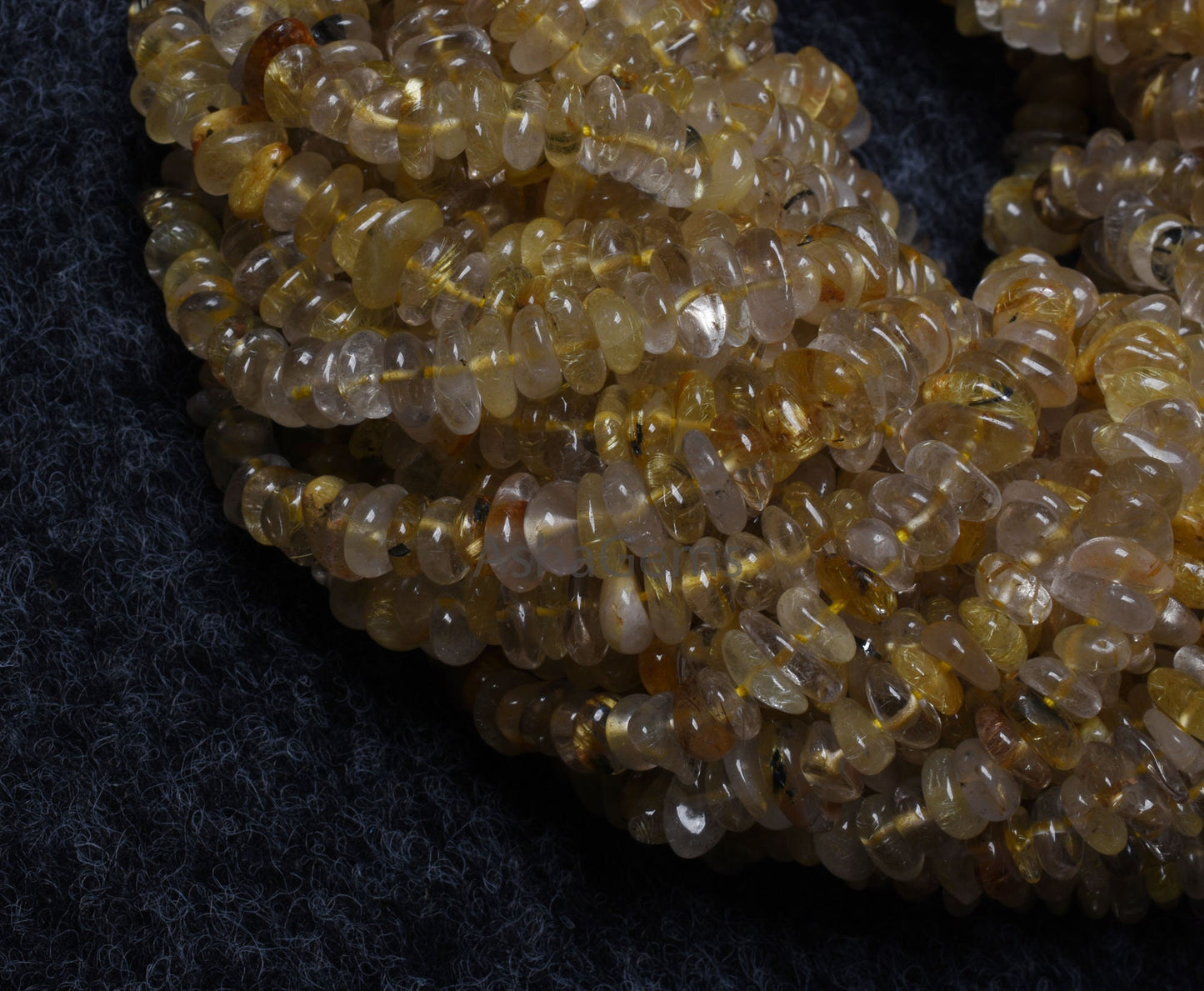 Beautiful Golden Rutile Smooth Uncut Chip Beads, Natural Rutile Uneven Rough Polish Gemstone Beads Uncut Chip Fine Yellow rutile Bead SALE