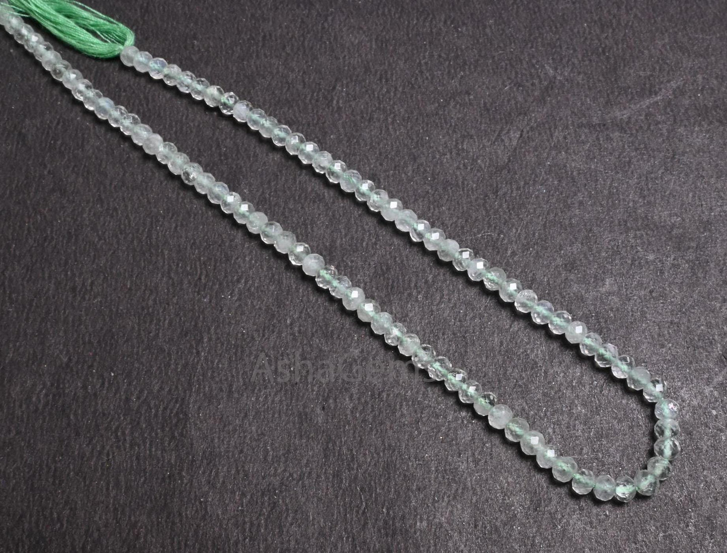 Beautiful Green Amethyst faceted machine cut Rondelle Gemstone Loose Beads,12.5" Fine Natural Green Amethyst Micro Cut Beads Jewelry Crafts