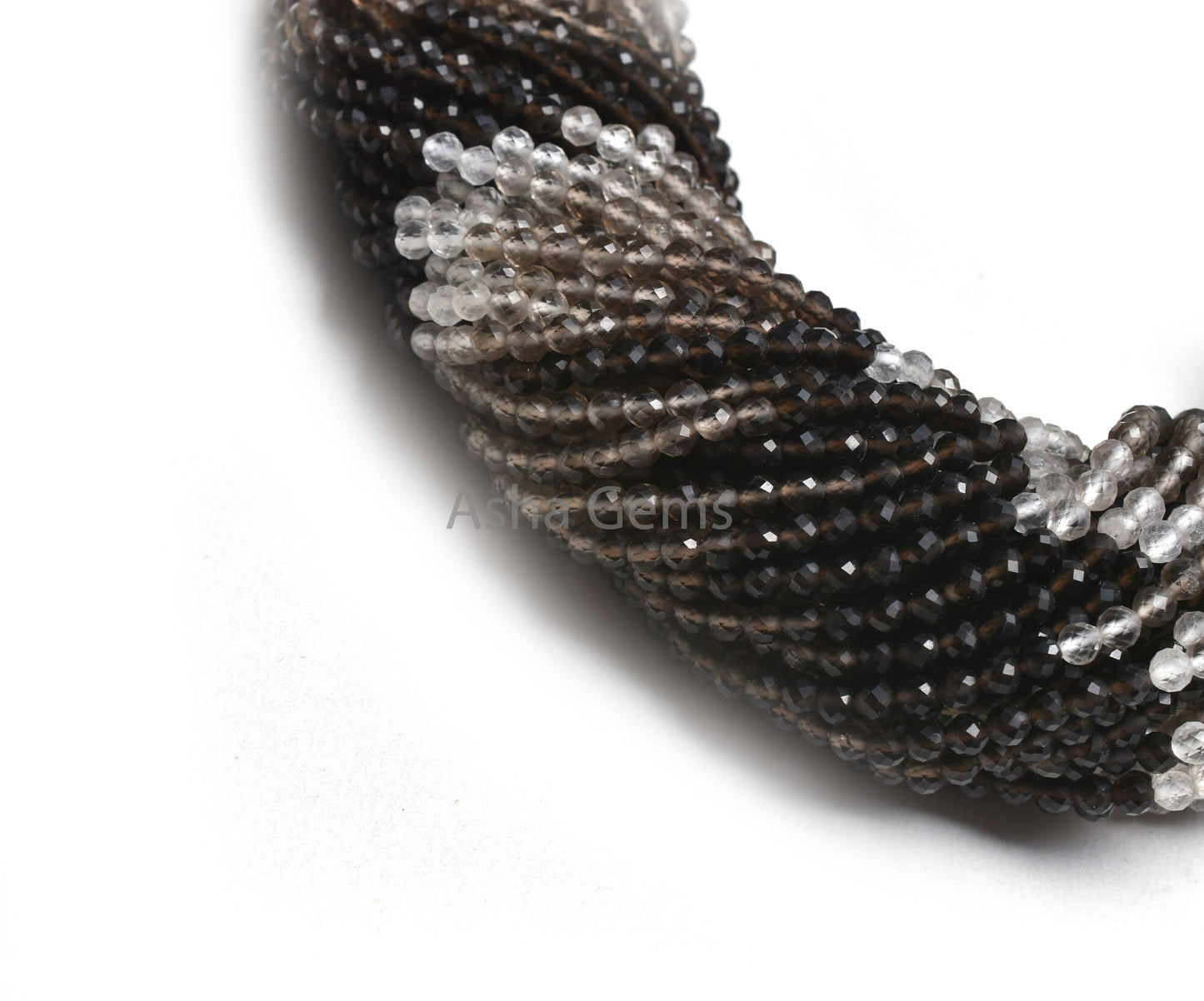 Beautiful Smoky Quartz Machine Cut Beads,3.25 mm Shaded Smoky Micro Cut Faceted Round Ball Beads, Fine Smoky Round Beads Jewelry Craft SALE