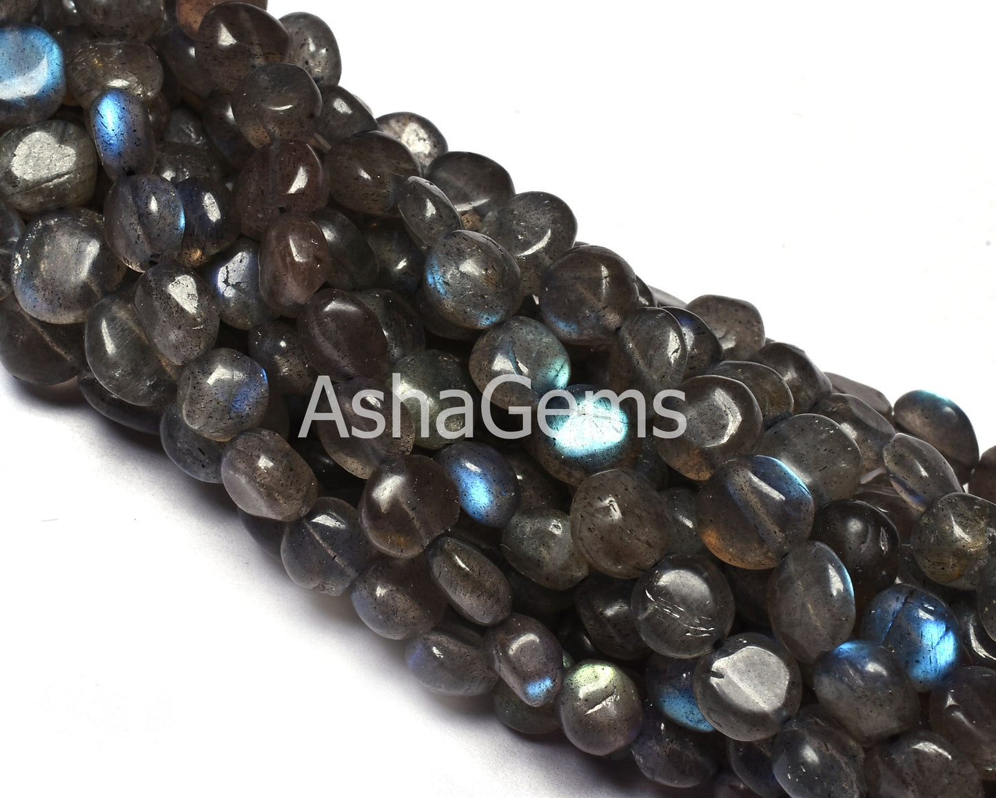 13"Strand Flashy Fire Labradorite Gemstone Beads, Natural Blue Flash Labradorite Smooth Coin Shape Black Rainbow Beads Handmade Coin Beads,