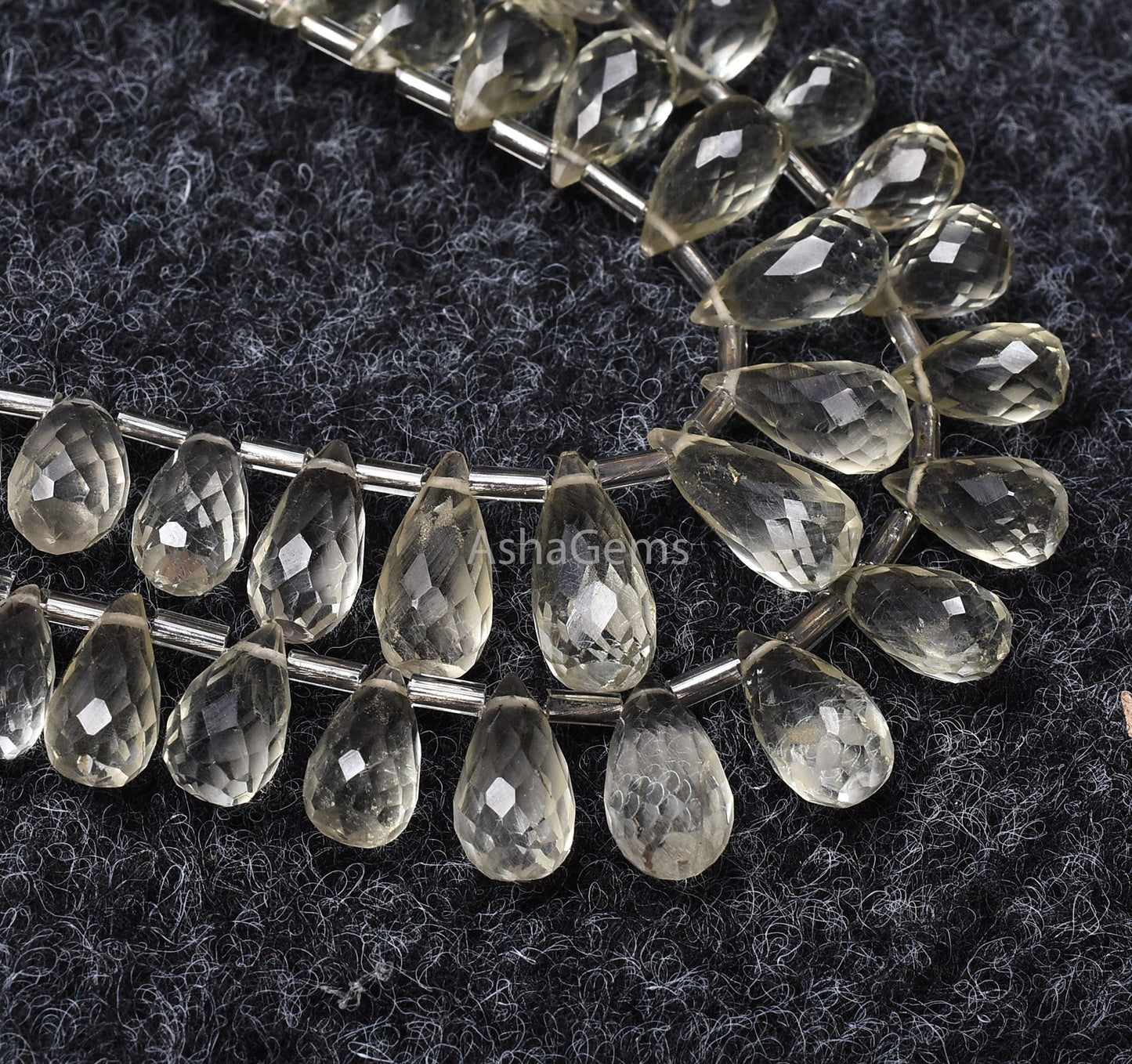 Natural Green Amethyst Faceted Drops Shape Beads, Amethyst Side Drill Drops Green Amethyst Teardrop Beads Briolette, Handmade Jewelry SALE