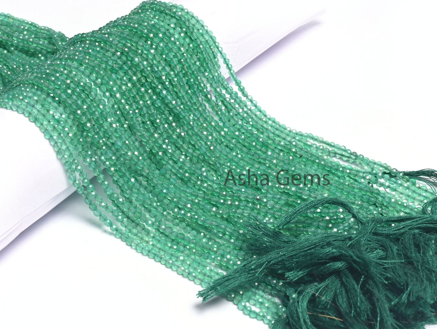 Beautiful Natural Green Onyx Micro Cut Rondelle Faceted Gemstone Beads 2.5 mm,AAA Quality Onyx Faceted Roundelle Bead Jewelry Making Crafts