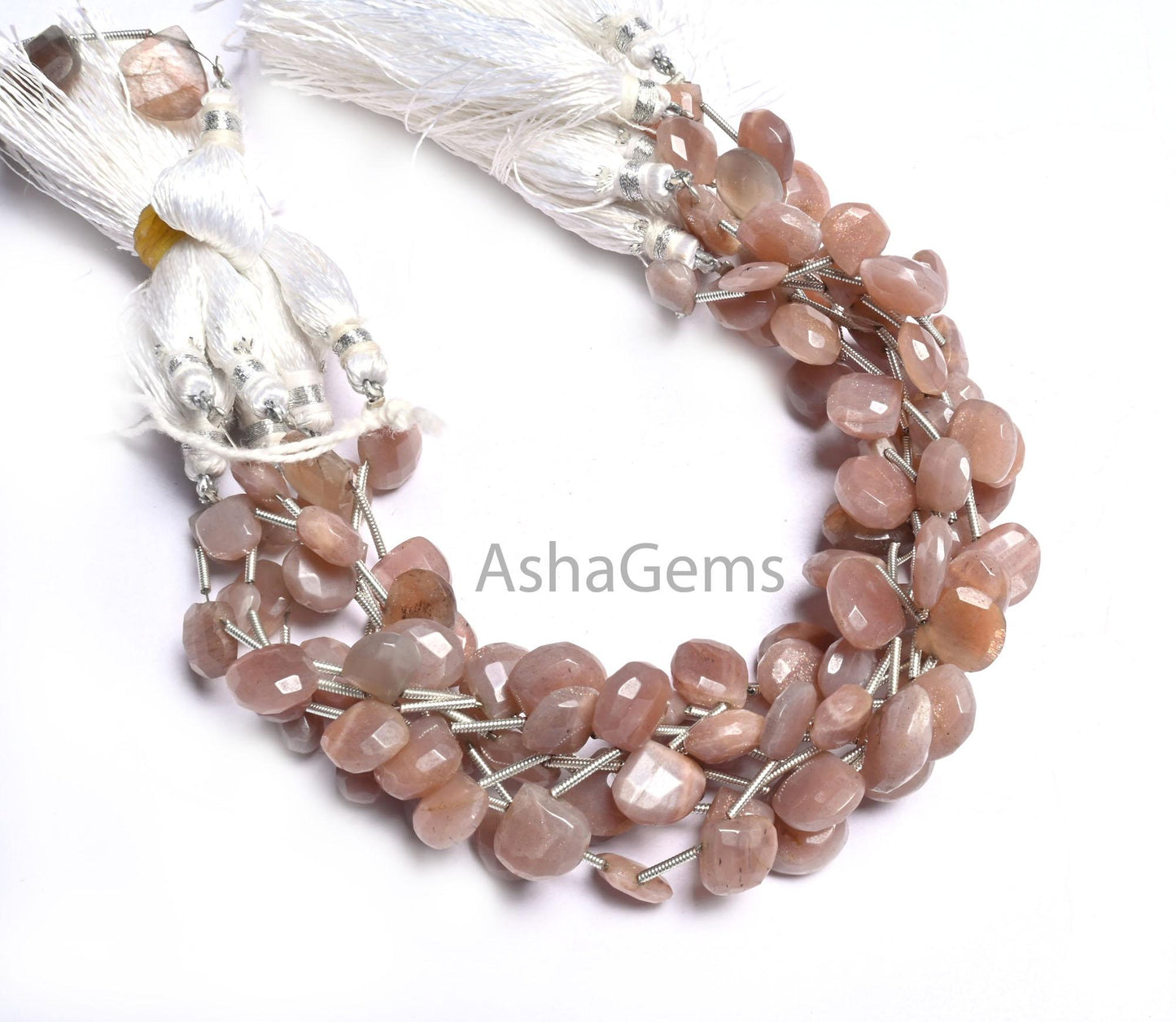 Beautiful Chocolate Moonstone Faceted Heart Shape Gemstone Loose Beads, Natural Moonstone Heart Briolette Brown Moonstone Bead Jewelry Craft (AG 18602 )