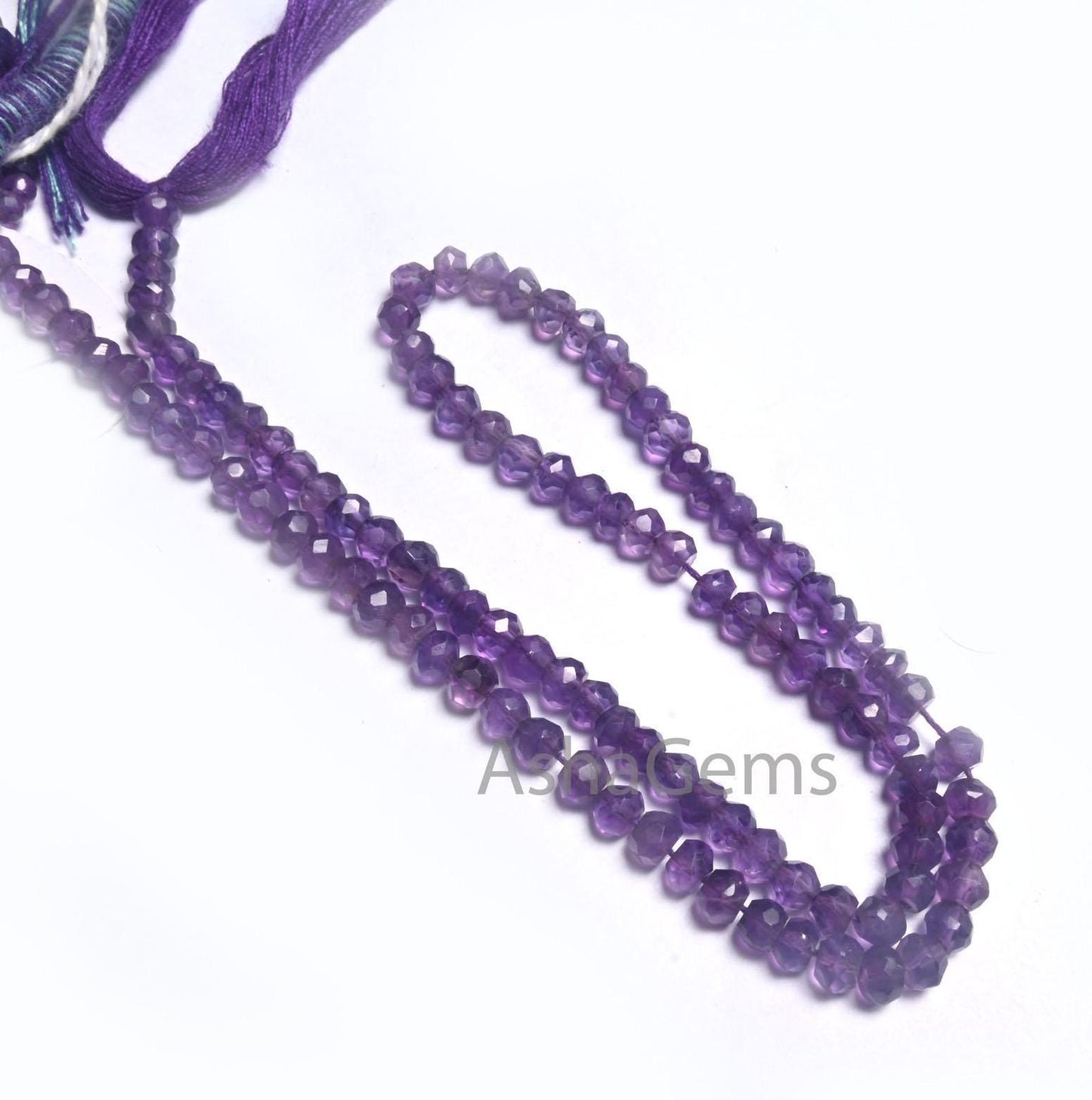 Fine Quality African Amethyst Faceted Rondelle Shape Beads,13"Natural Purple Amethyst Indian Machine Cut Gemstone Amethyst Bead Jewelry SALE