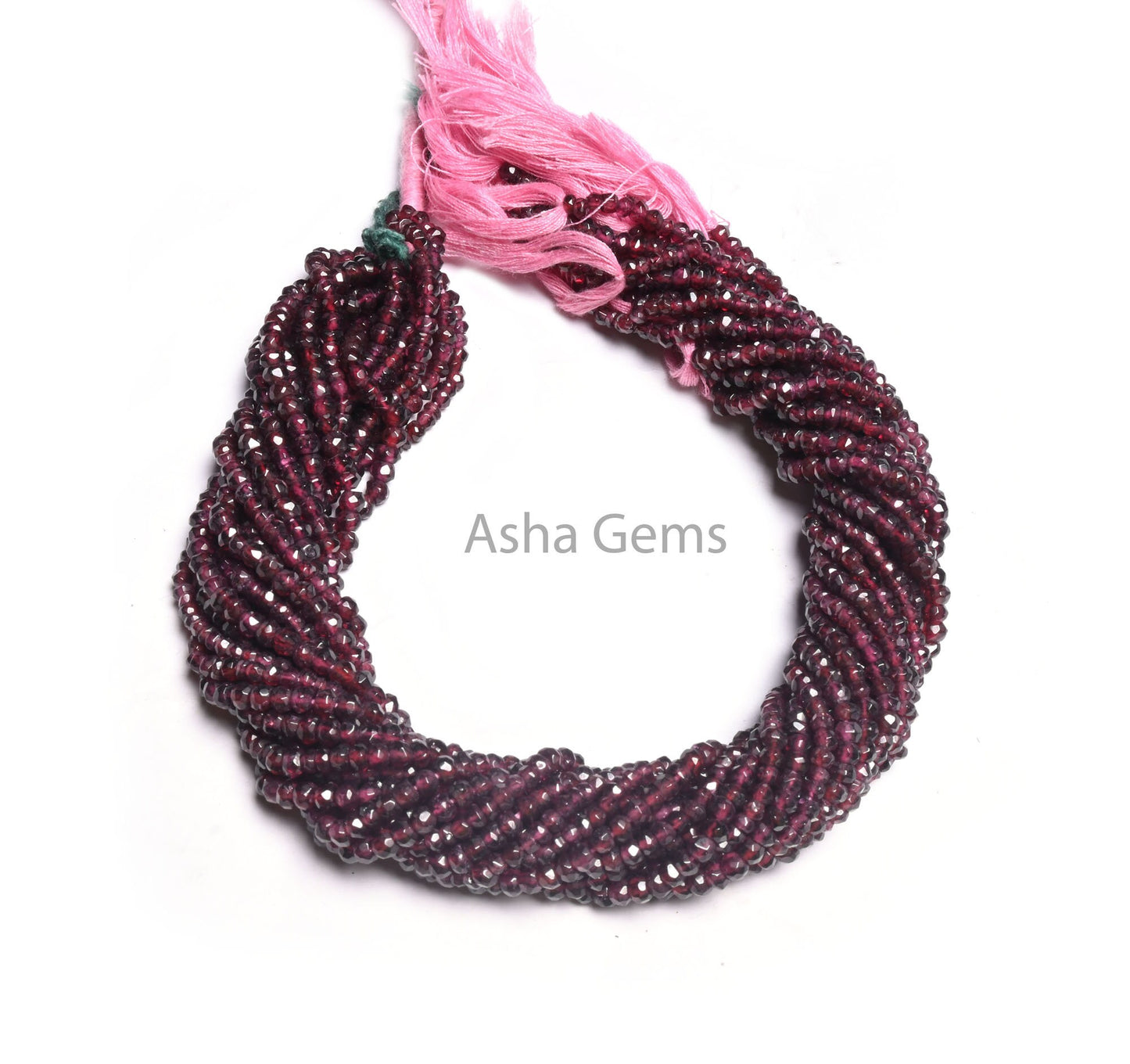 Natural Garnet Indian machine Cut Rondelle Gemstone Loose Beads,13" Strand Red Garnet Faceted Beads, Fine garnet Beads Jewelry Making Crafts