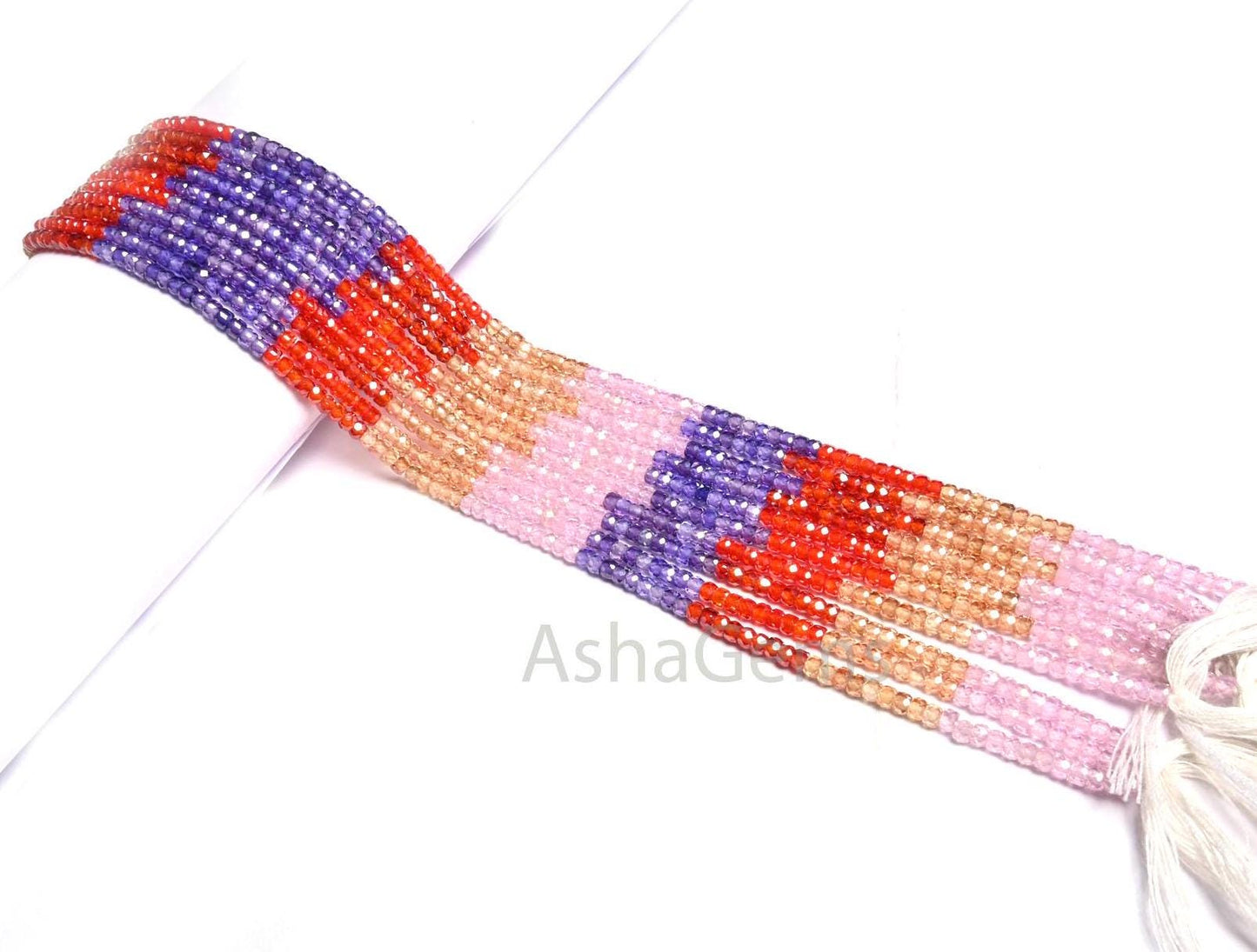 13" Strand Multi Color Zircon Faceted Rondelle Shape Beads,3mm Zircon Beads, Cubic Zirconia Faceted Beads, Multi Shaded Zircon Beads Jewelry