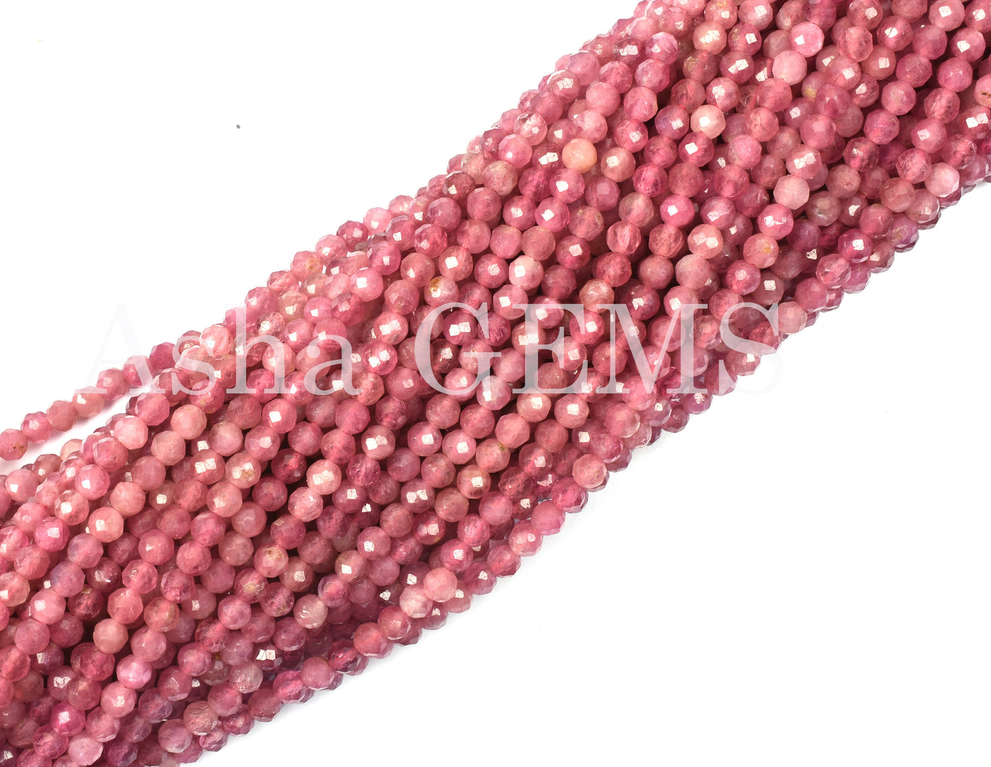 Beautiful Natural Pink Tourmaline Micro Cut Beads,3.2mm Tourmaline Faceted Machine Cut Rondelle Gemstone Beads Tourmaline Jewelry Craft SALE