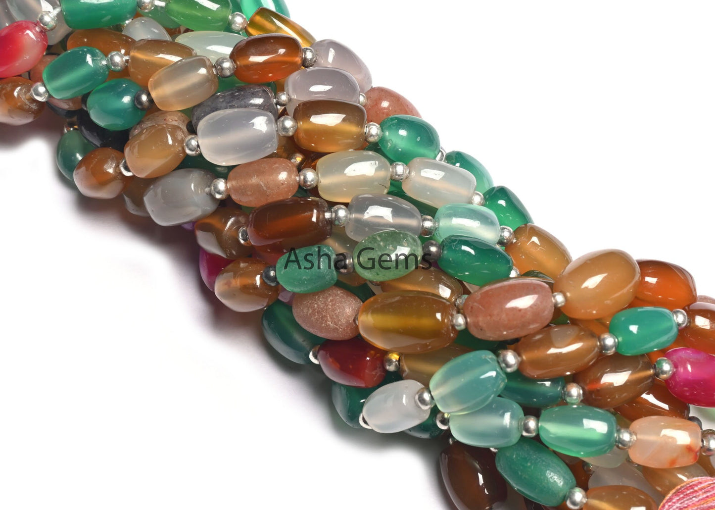 Fine Quality Multi Color Chalcedony Barrell Gemstone smooth Beads, Disco Chalcedony Uneven Handmade Fancy Shape Bead Jewelry Handicraft SALE