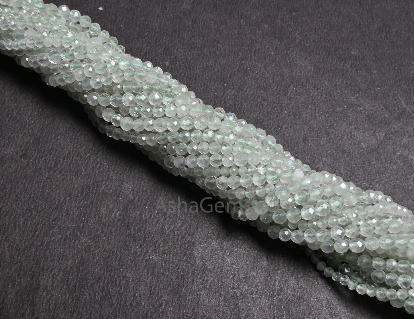 Beautiful Green Amethyst Micro Cut Rondelle Beads,13"Natural Green Amethyst Machine Cut Faceted Gemstone Amethyst Bead Jewelry Necklace SALE