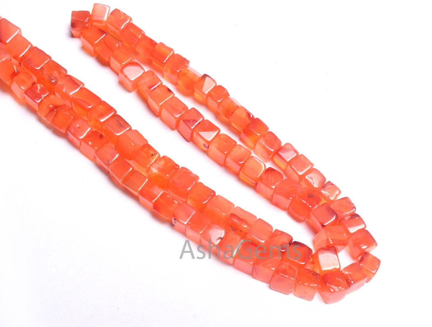 Beautiful Fine Orange Carnelian Smooth Box Gemstone Beads, Natural Carnelian Plain Handmade 3D Cube Box Carnelian Beads Jewelry making Craft
