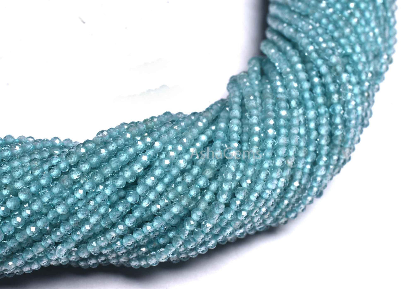 Beautiful Natural Sky Apatite Faceted Rondelle Shape Beads 2 mm micro Cut Gemstone Beads,AAA Quality Blue Apatite Bead ,Jewelry Making SALE