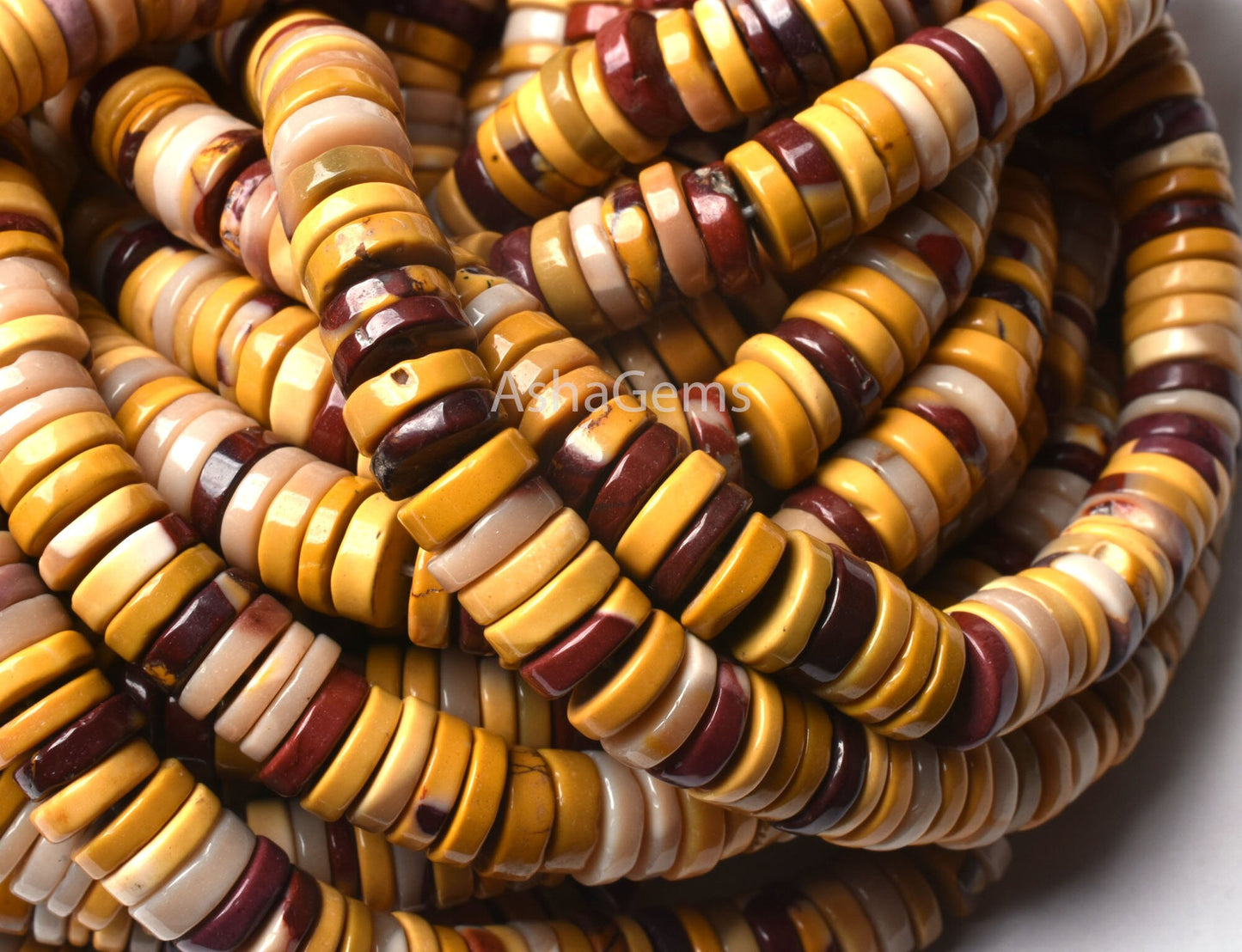 SALE Stunning Mookaite Jasper Smooth Heishi Tyre Beads ,Mookaite Gemstone Beads, Mookaite Jasper shaded Tyre Beads,8 mm,Jewelry Makings SALE