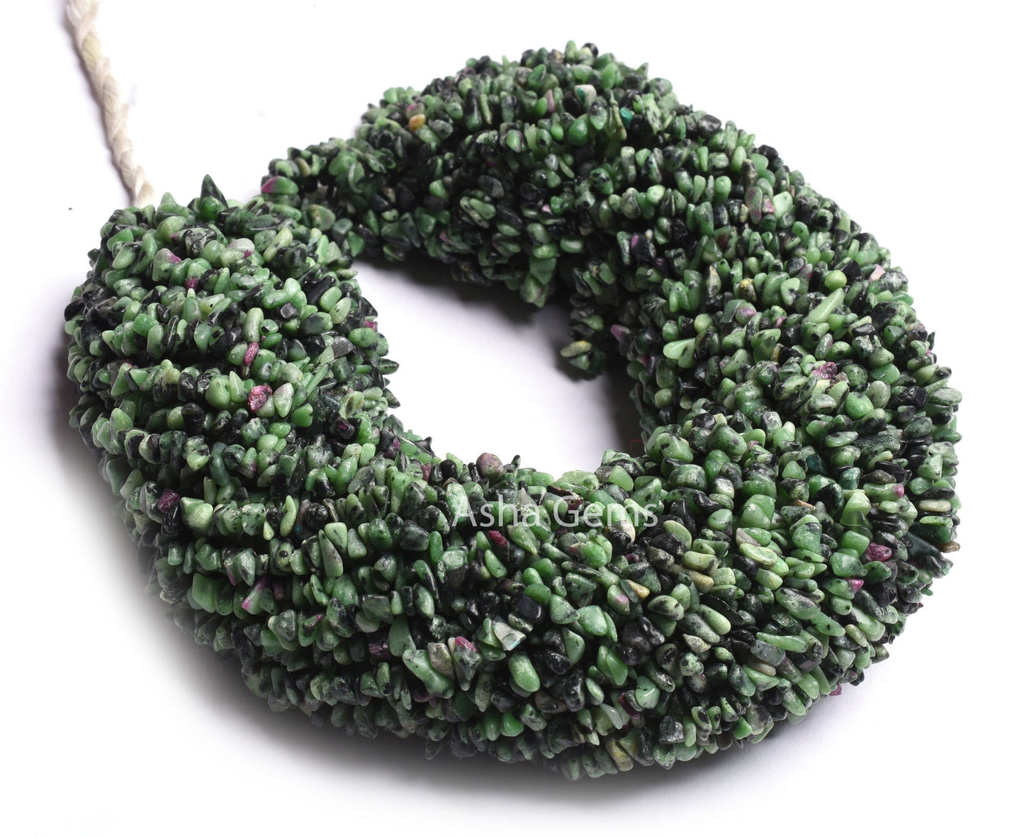 34" Strand Natural Ruby Zoisite Uncut Chips Raw Gemstone Beads, Smooth Rough Tiny Nugget Beads, Fine Ruby Zoisite Uncut Beads Jewelry Sale