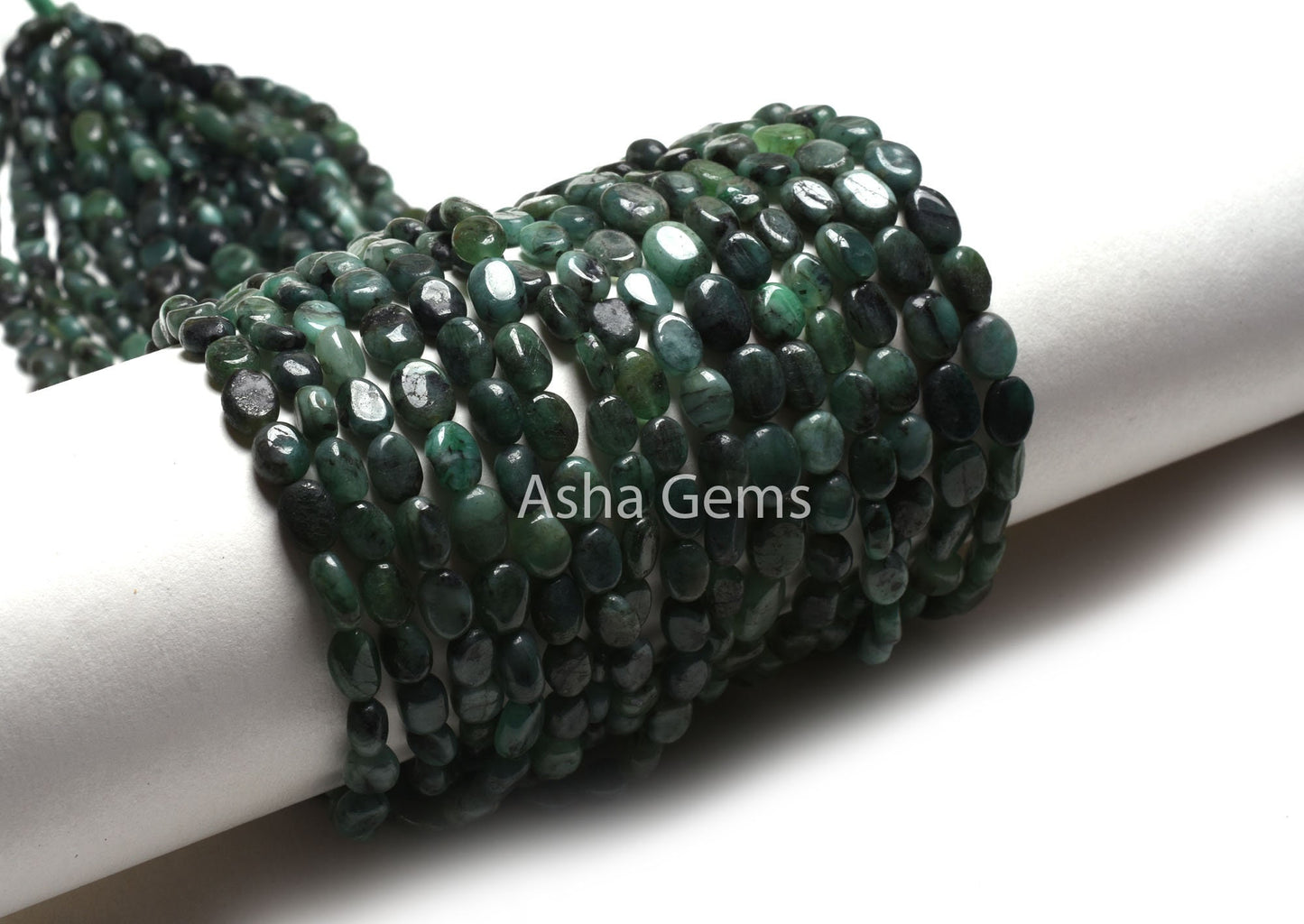 Natural Sakota Green Emerald Smooth Oval Beads,13" Emerald Plain Uneven Oval Straight Drill Gemstone Emerald Beads Jewelry Making Handicraft