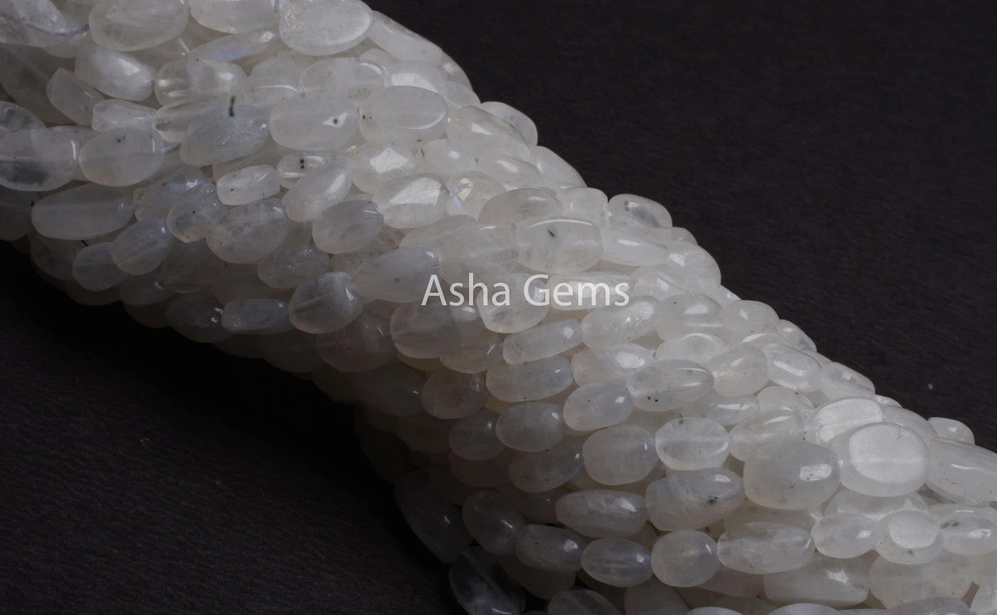 13"Strand Rainbow Moonstone Smooth Oval Shape Gemstone Loose Beads, White Rainbow uneven Oval handmade Bead Blue Fire Rainbow Moonstone bead